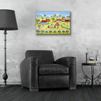 Epic Art 'Appleville' by Sharon Mark, Acrylic Glass Wall Art,24x16