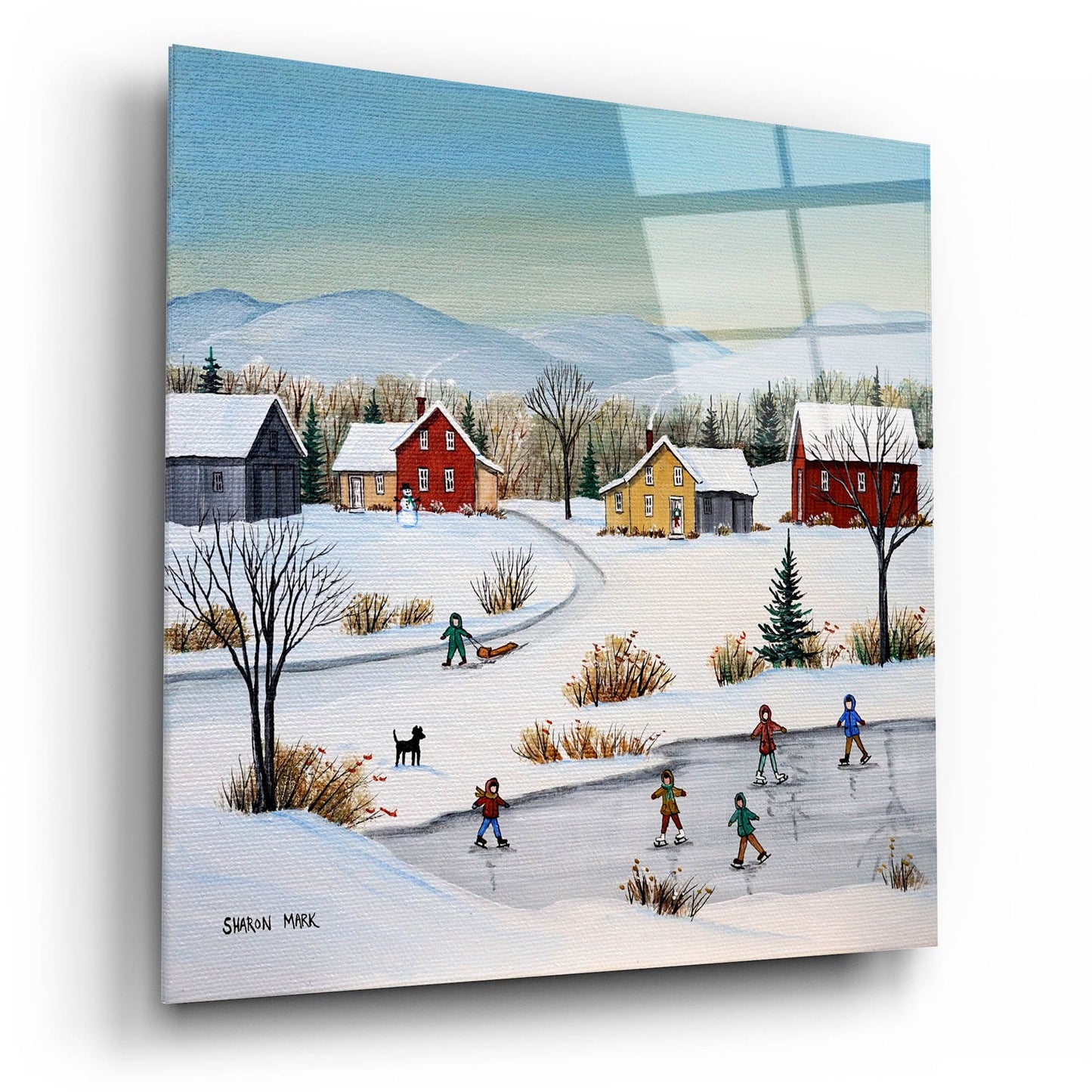 Epic Art 'At the Ice Patch' by Sharon Mark, Acrylic Glass Wall Art,12x12