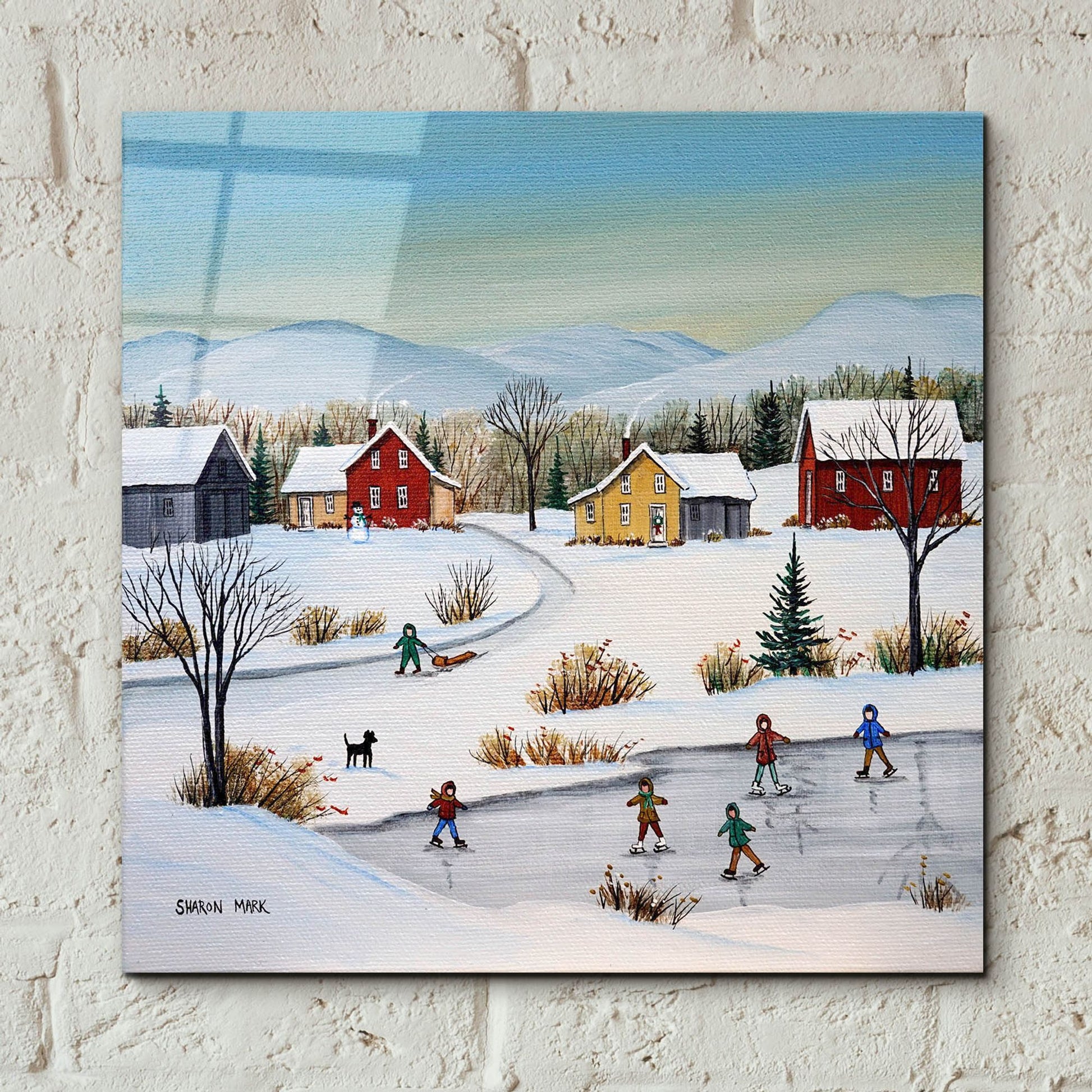 Epic Art 'At the Ice Patch' by Sharon Mark, Acrylic Glass Wall Art,12x12