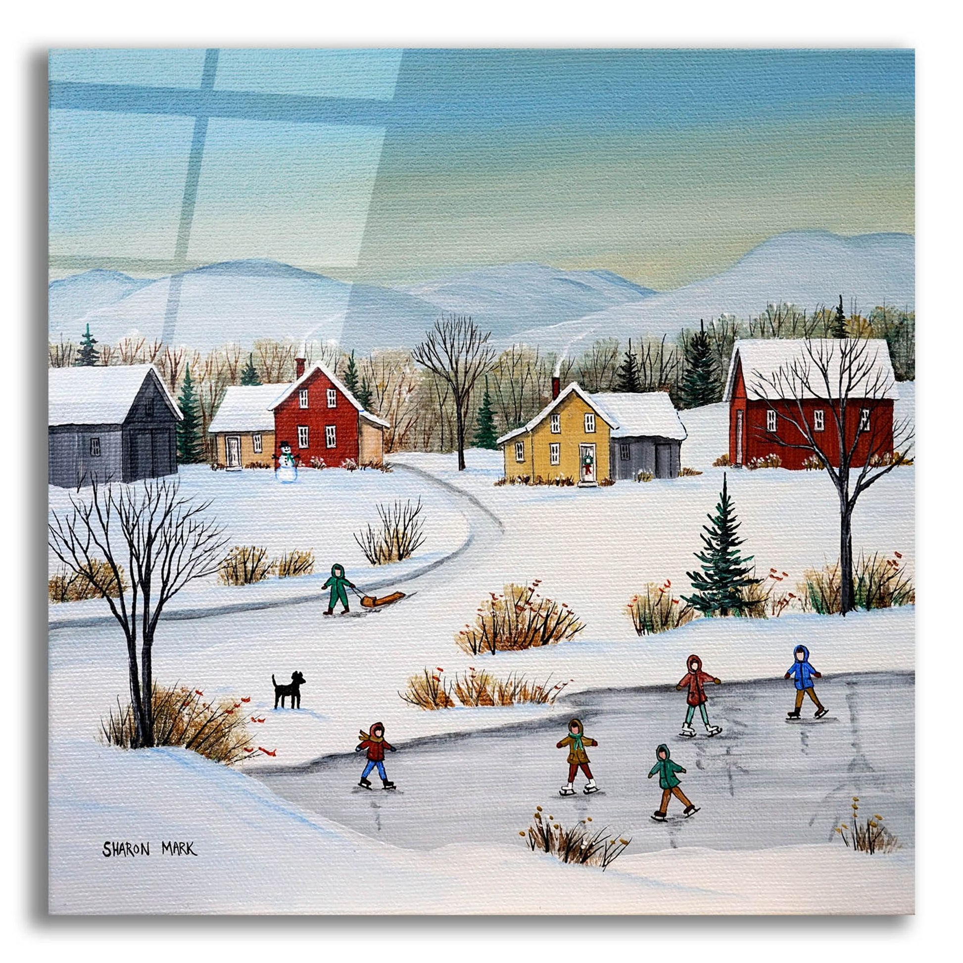 Epic Art 'At the Ice Patch' by Sharon Mark, Acrylic Glass Wall Art,12x12