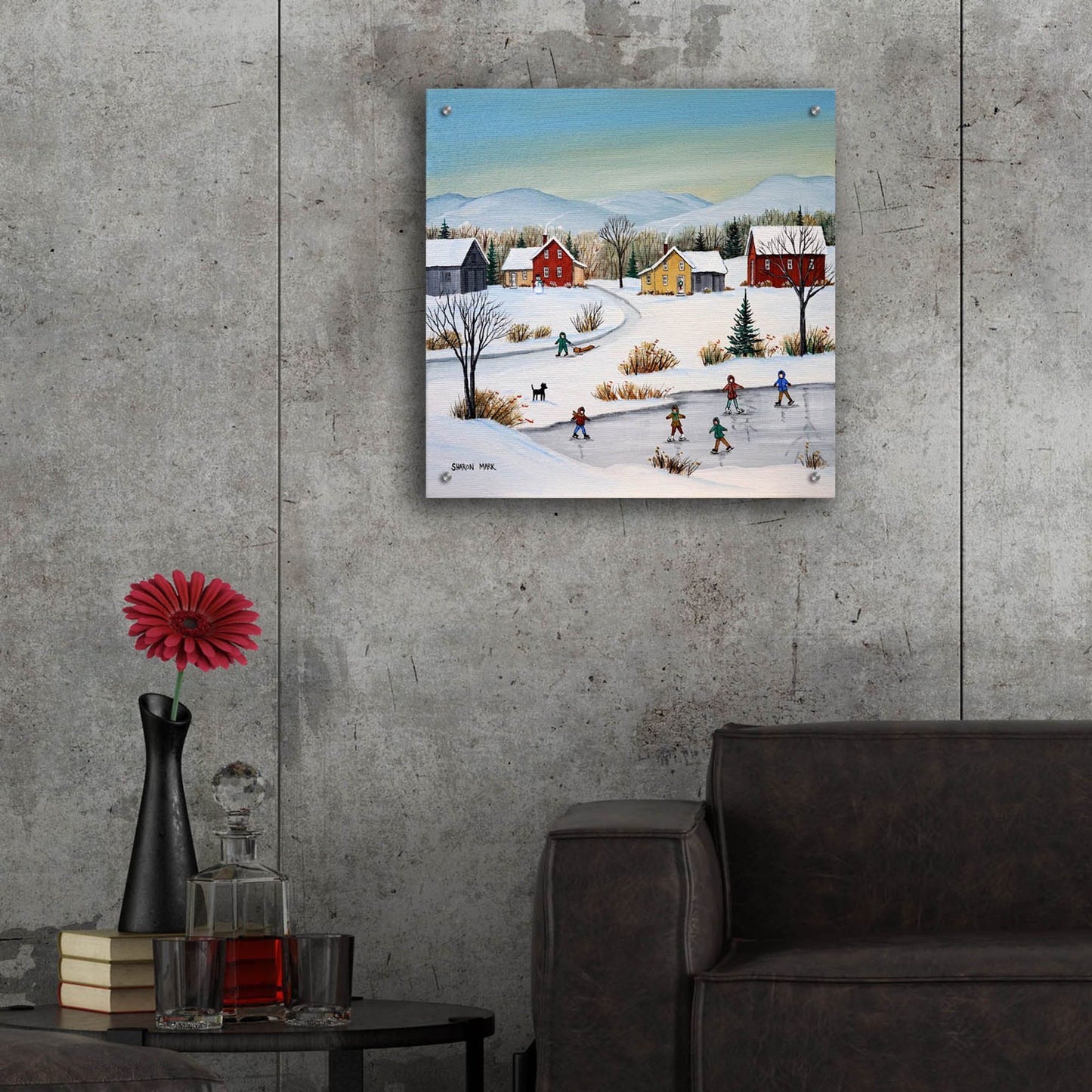 Epic Art 'At the Ice Patch' by Sharon Mark, Acrylic Glass Wall Art,24x24