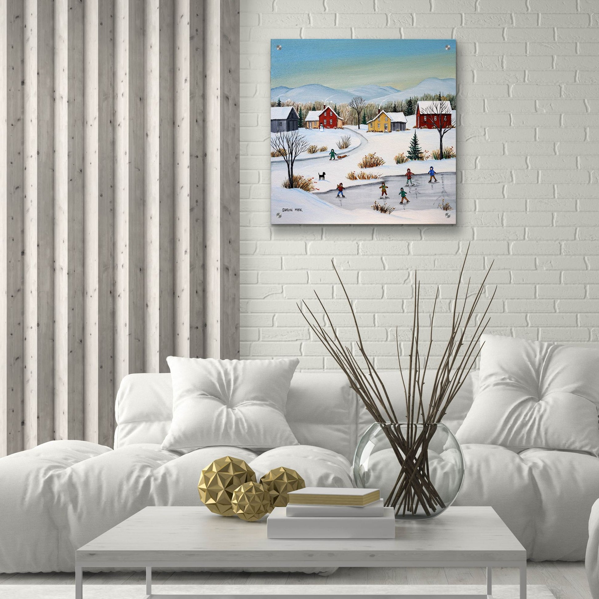 Epic Art 'At the Ice Patch' by Sharon Mark, Acrylic Glass Wall Art,24x24