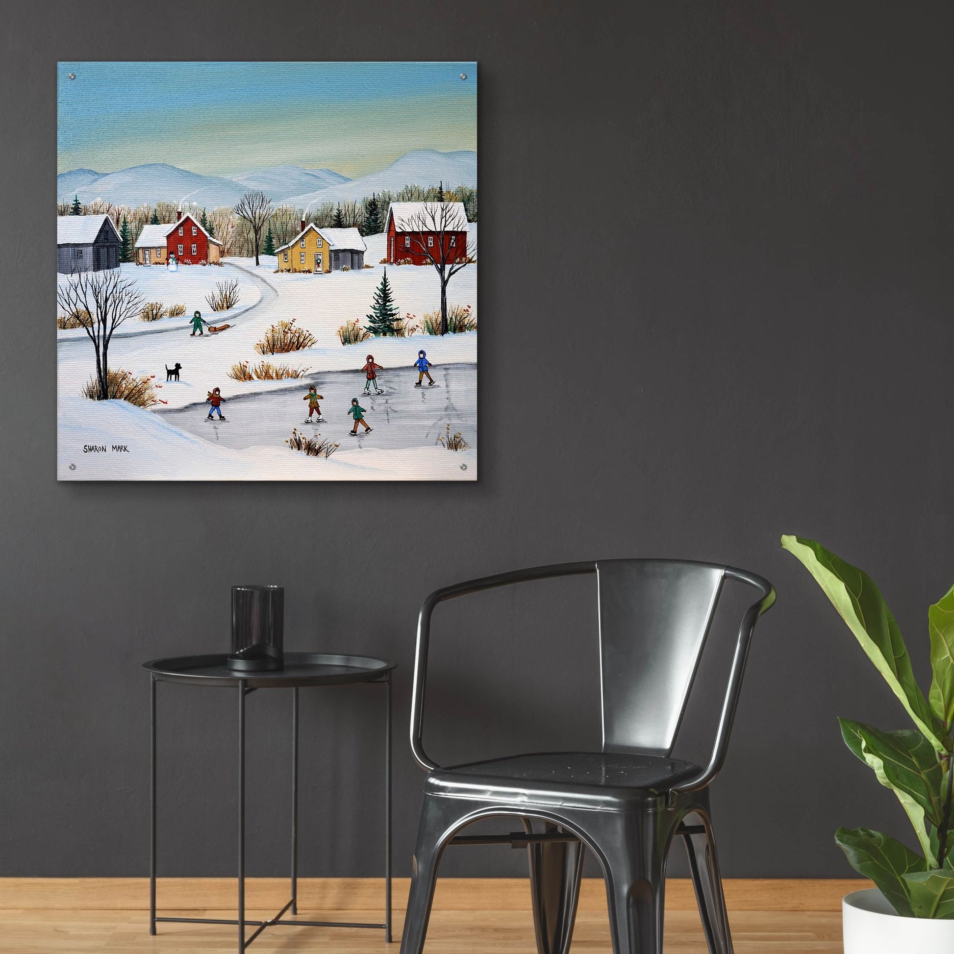 Epic Art 'At the Ice Patch' by Sharon Mark, Acrylic Glass Wall Art,36x36