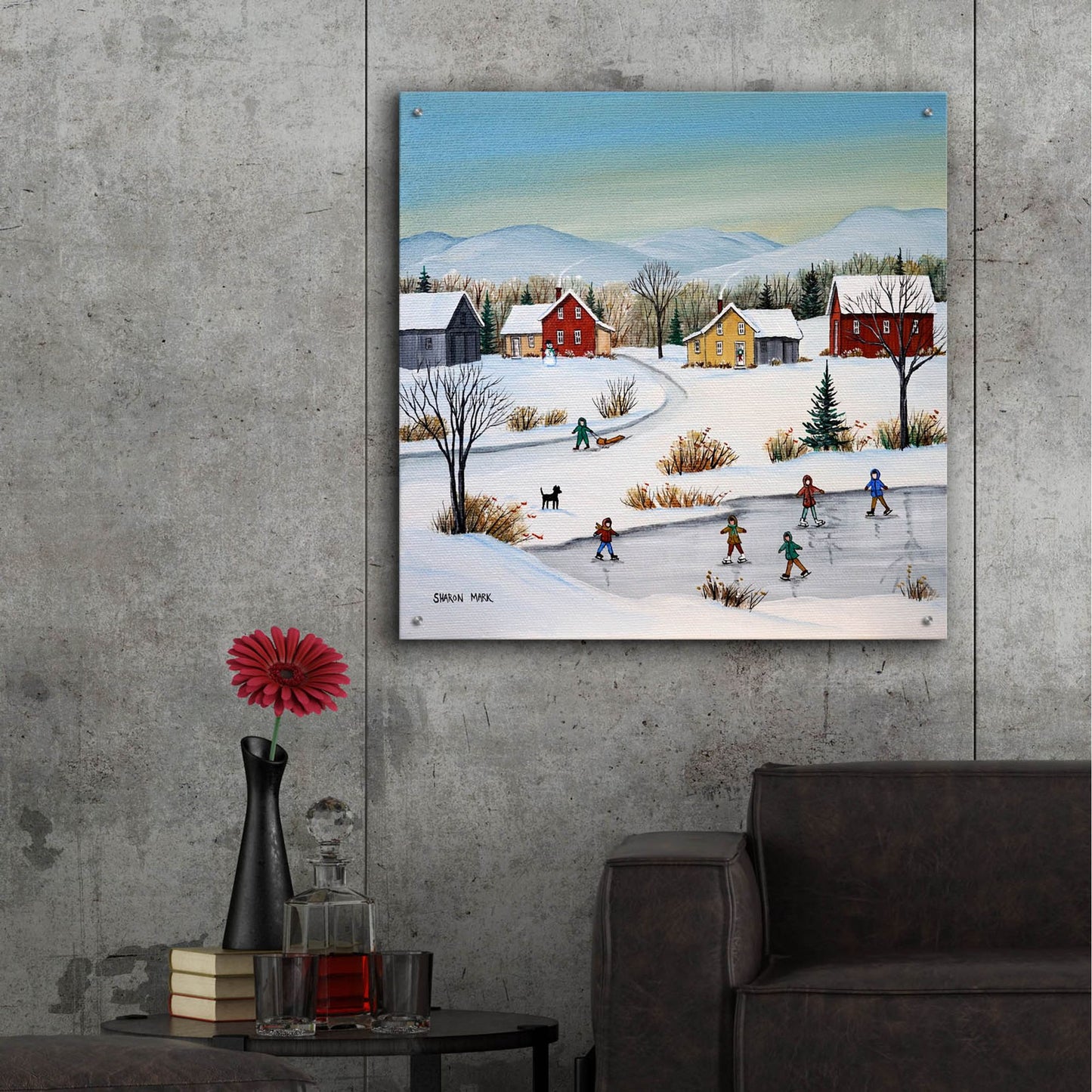 Epic Art 'At the Ice Patch' by Sharon Mark, Acrylic Glass Wall Art,36x36