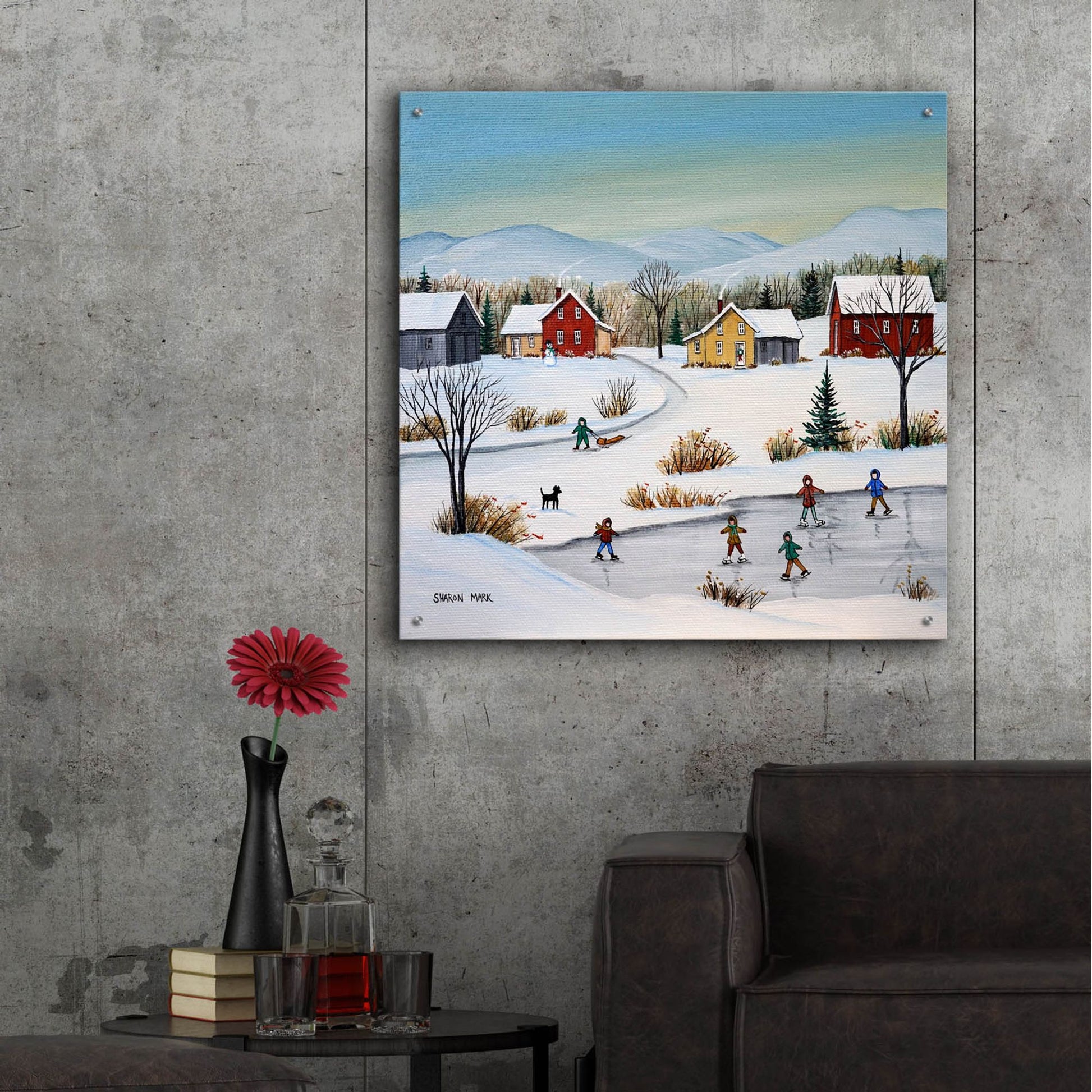 Epic Art 'At the Ice Patch' by Sharon Mark, Acrylic Glass Wall Art,36x36