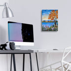 Epic Art 'Autumn Lake' by Sharon Mark, Acrylic Glass Wall Art,12x16