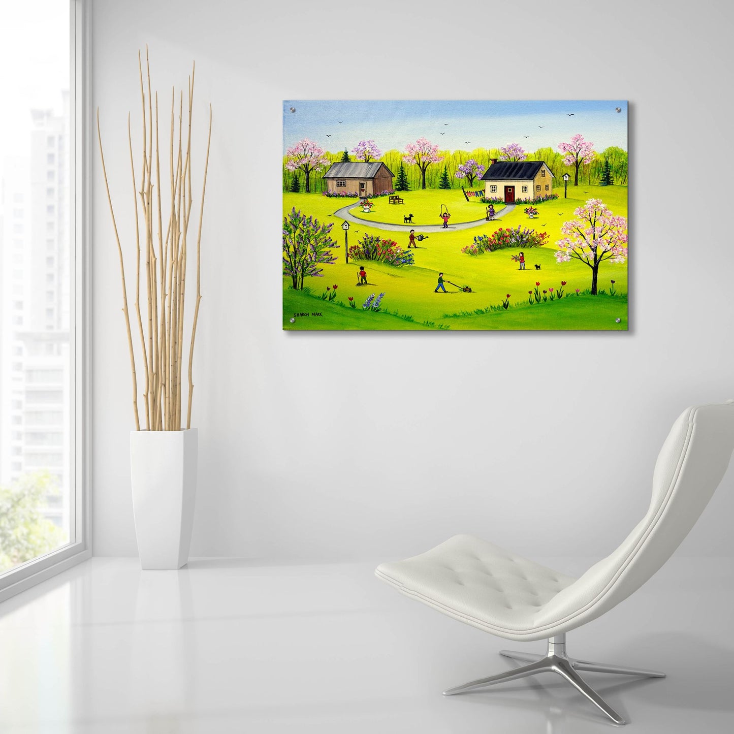 Epic Art 'Beautiful Day' by Sharon Mark, Acrylic Glass Wall Art,36x24