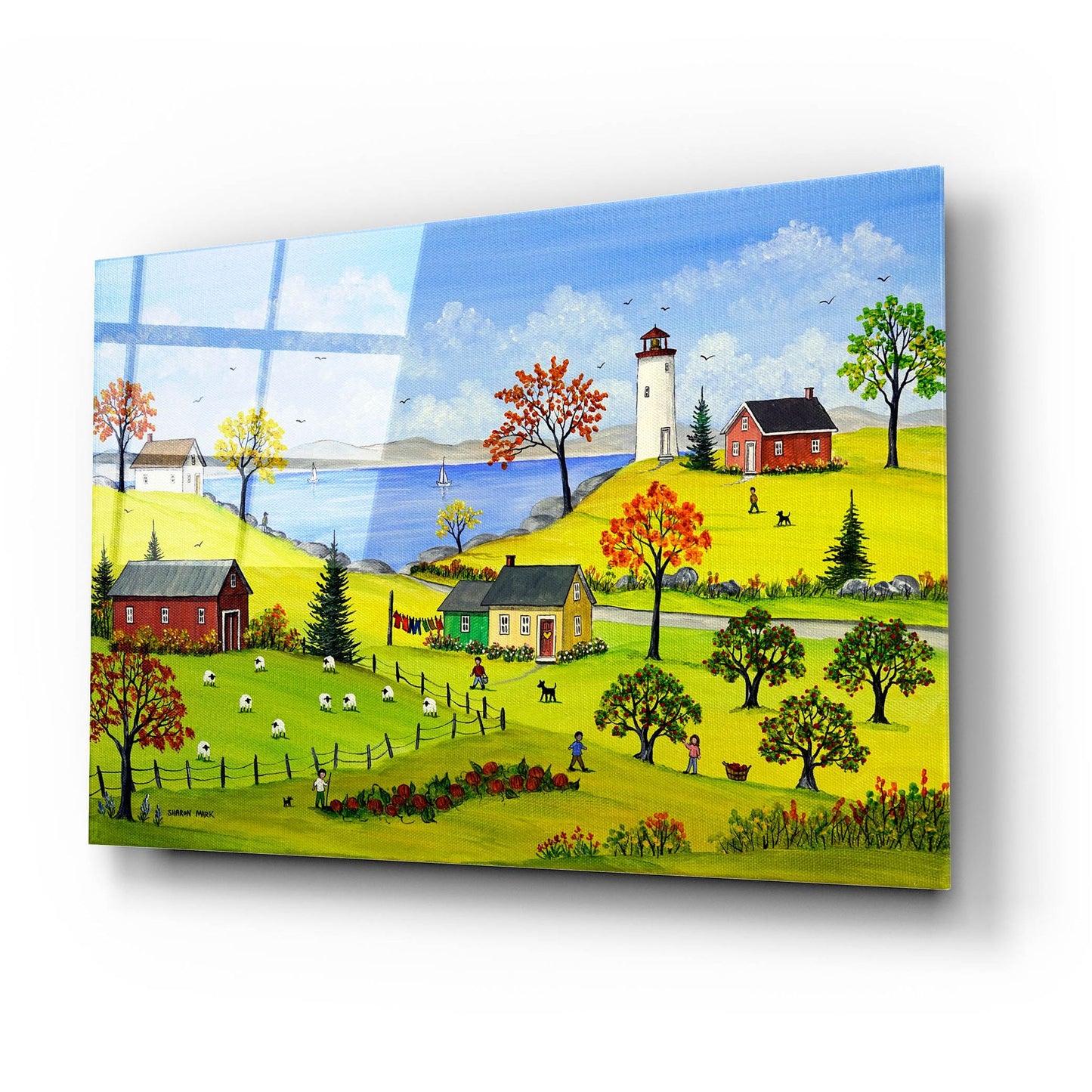 Epic Art 'Bucolic Autumn' by Sharon Mark, Acrylic Glass Wall Art,24x16