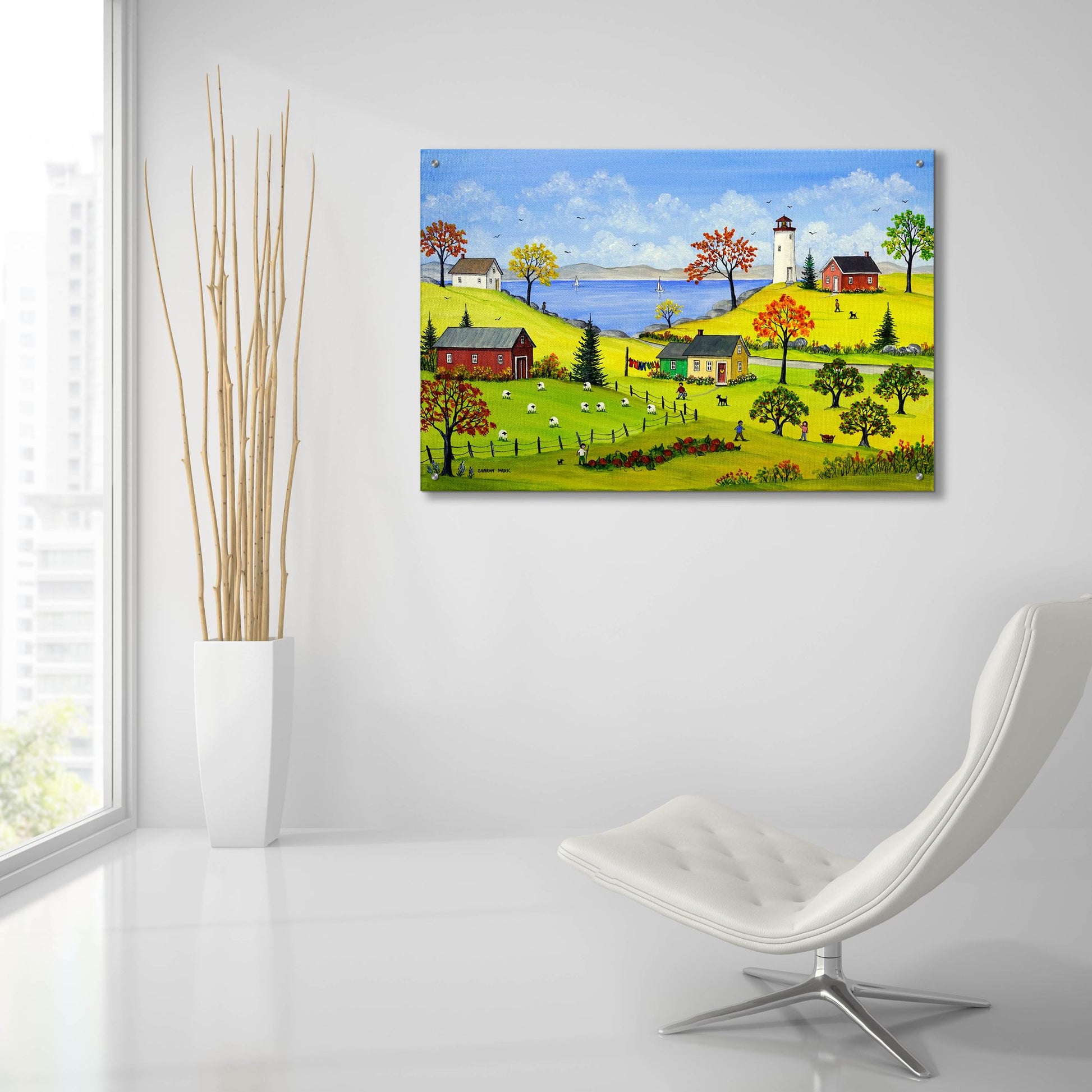 Epic Art 'Bucolic Autumn' by Sharon Mark, Acrylic Glass Wall Art,36x24