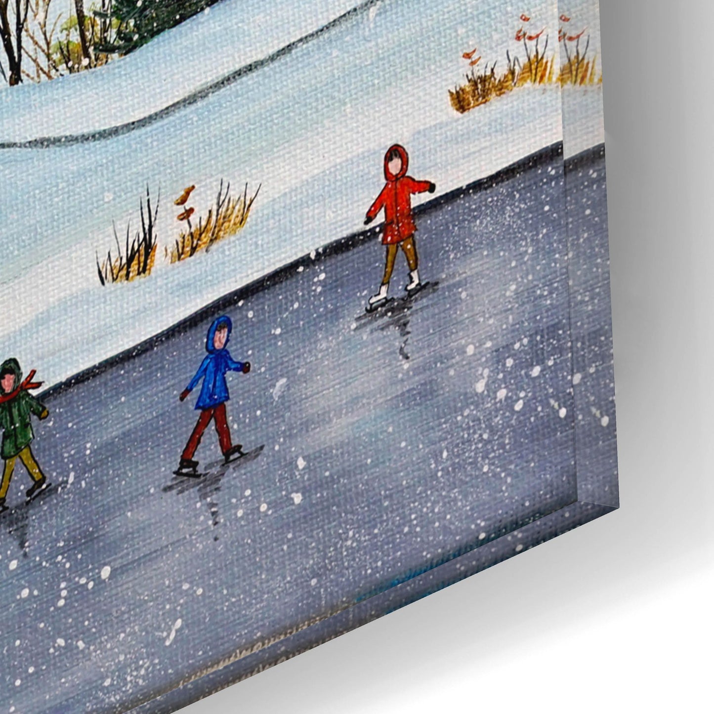 Epic Art 'Falling Snow' by Sharon Mark, Acrylic Glass Wall Art,16x12