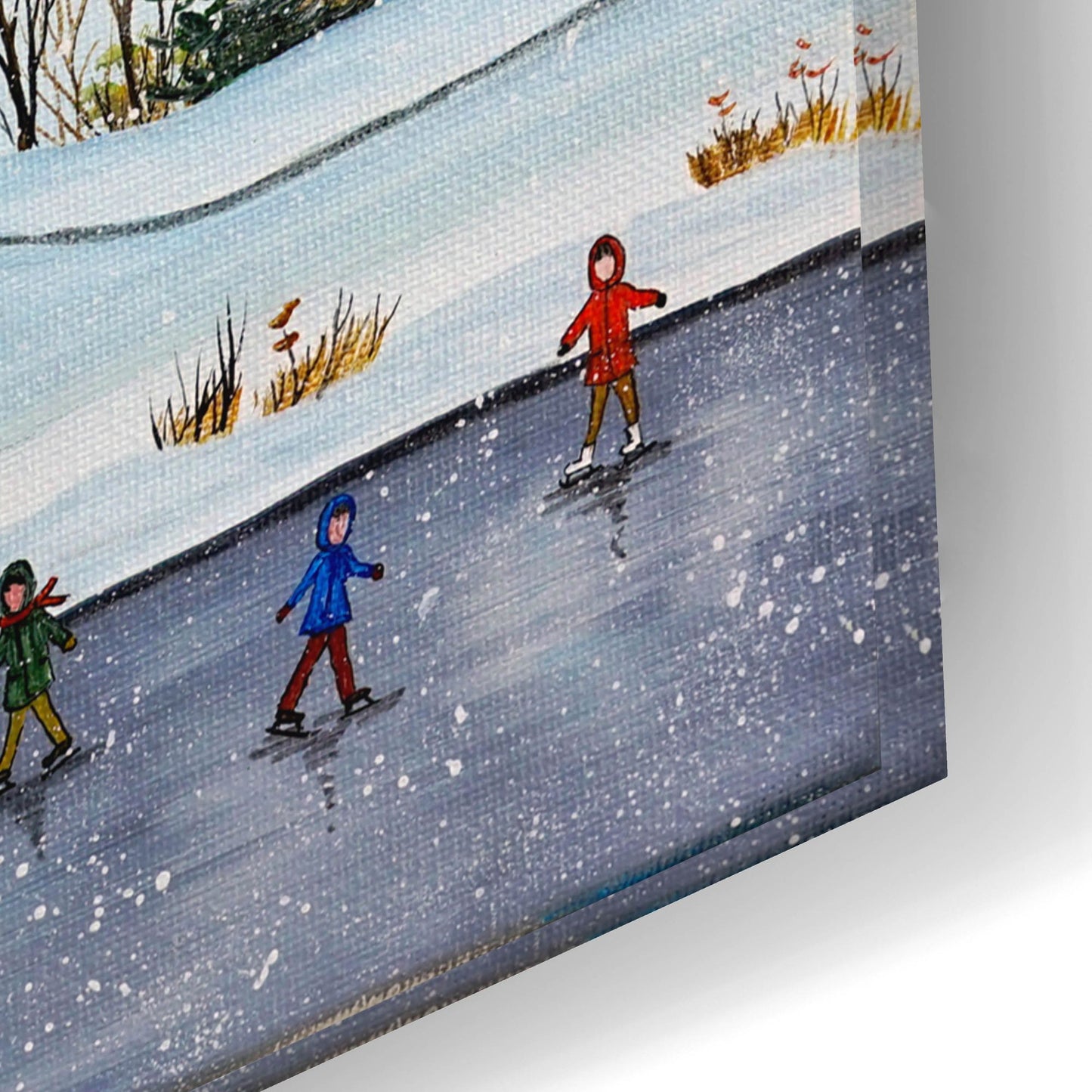 Epic Art 'Falling Snow' by Sharon Mark, Acrylic Glass Wall Art,24x16