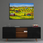 Epic Art 'Farm Kids in the Fall' by Sharon Mark, Acrylic Glass Wall Art,36x24