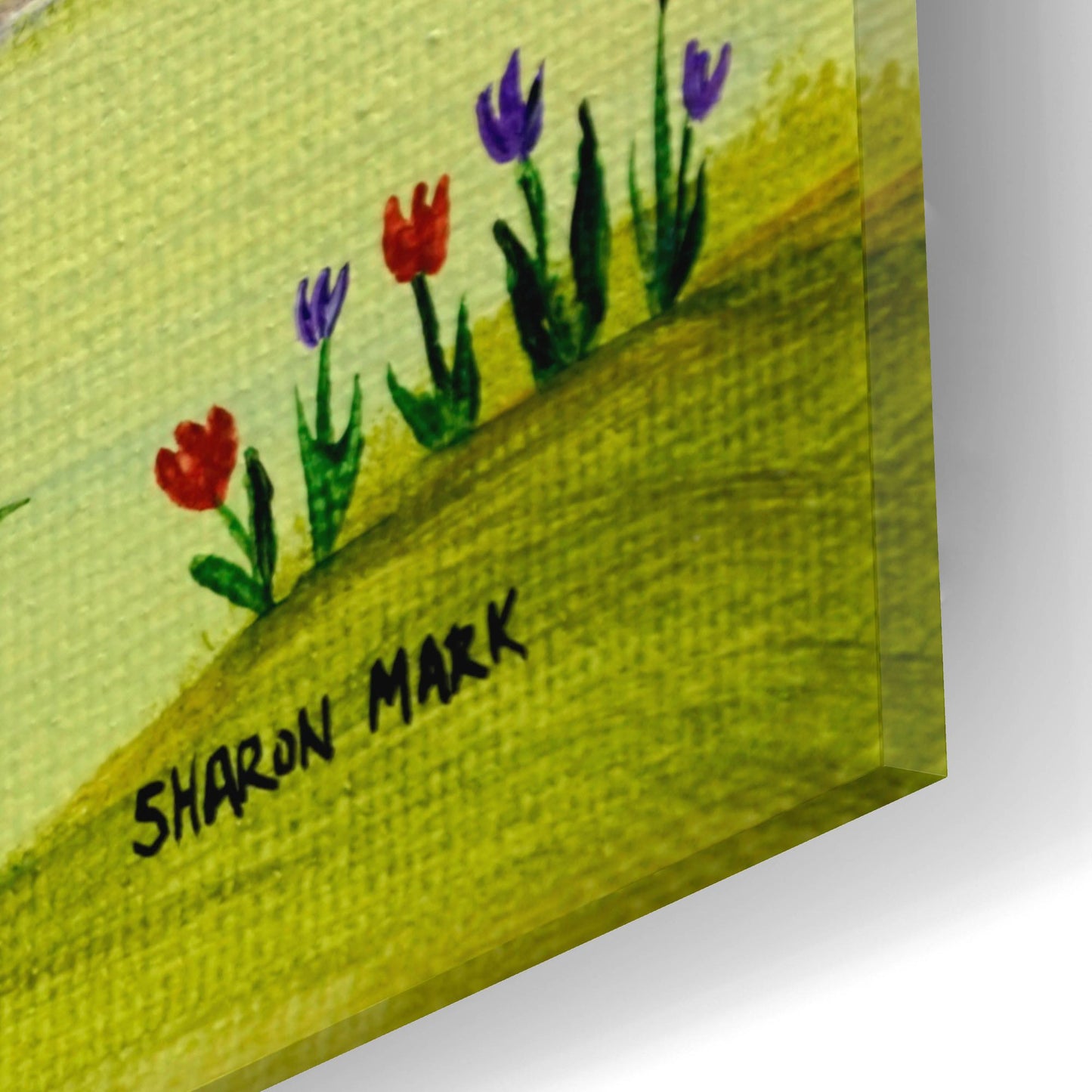 Epic Art 'In the Garden' by Sharon Mark, Acrylic Glass Wall Art,16x12