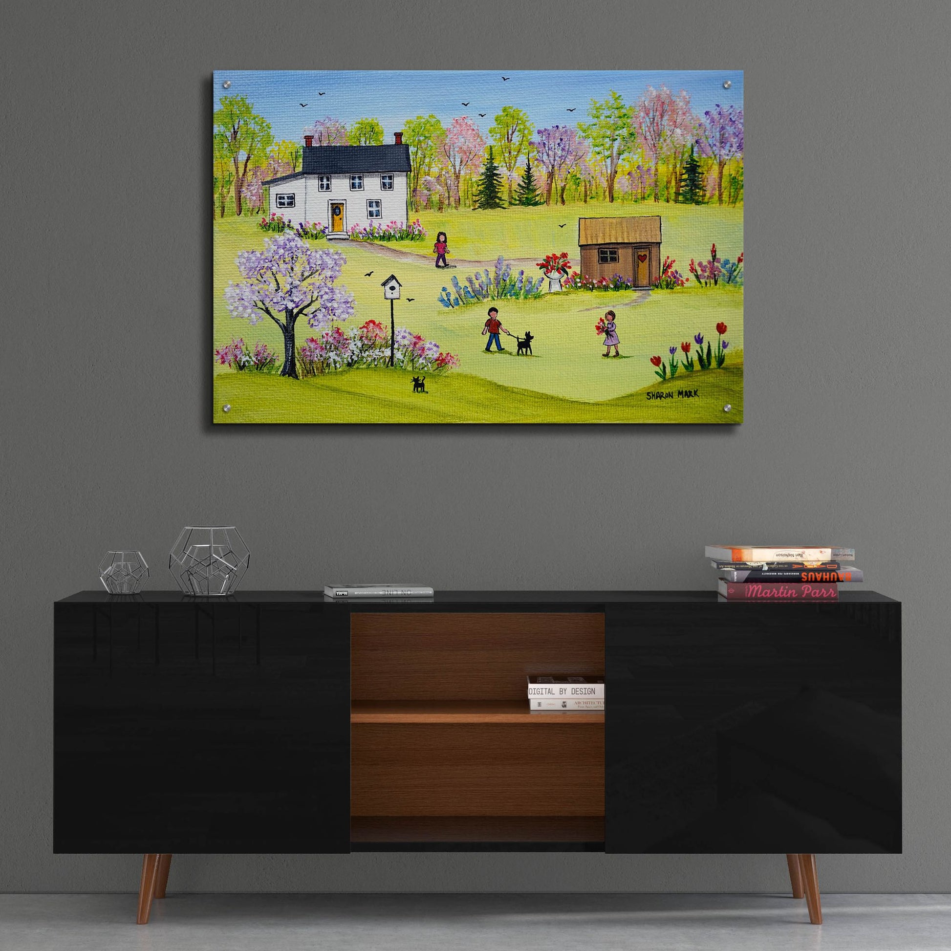 Epic Art 'In the Garden' by Sharon Mark, Acrylic Glass Wall Art,36x24