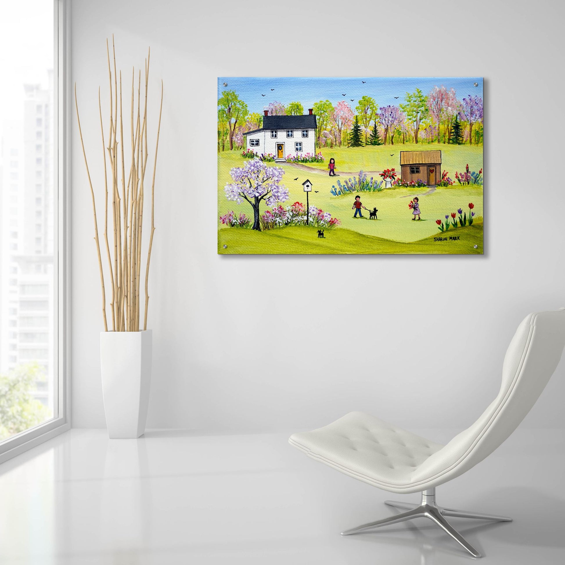 Epic Art 'In the Garden' by Sharon Mark, Acrylic Glass Wall Art,36x24