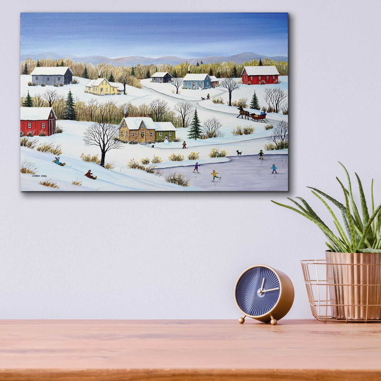 Epic Art 'Majestic Winter' by Sharon Mark, Acrylic Glass Wall Art,16x12