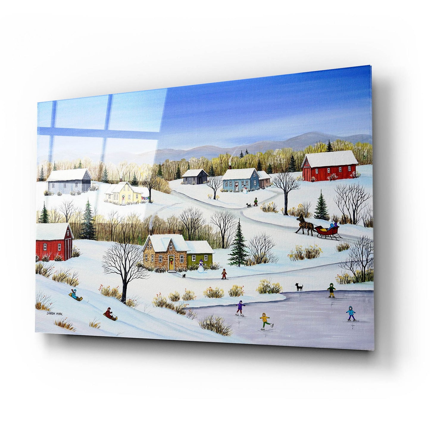 Epic Art 'Majestic Winter' by Sharon Mark, Acrylic Glass Wall Art,24x16