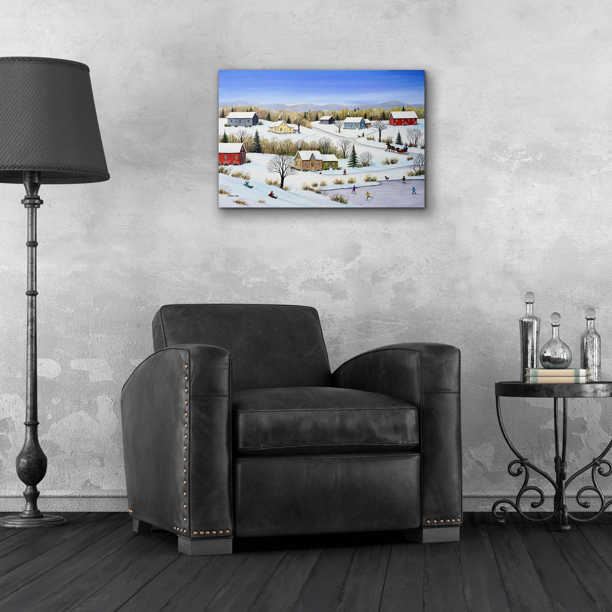 Epic Art 'Majestic Winter' by Sharon Mark, Acrylic Glass Wall Art,24x16