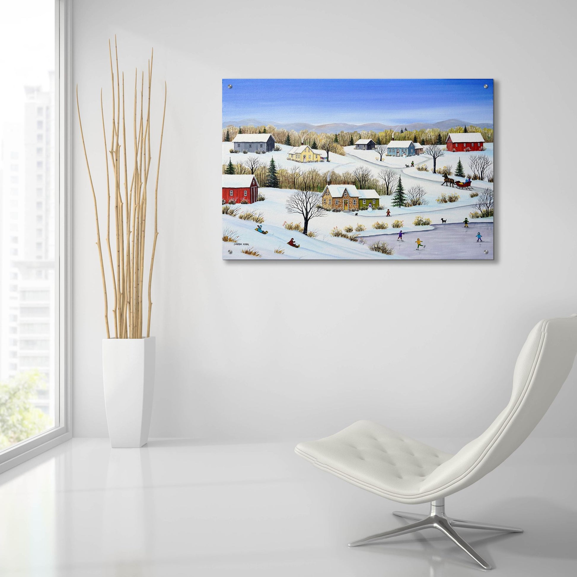 Epic Art 'Majestic Winter' by Sharon Mark, Acrylic Glass Wall Art,36x24