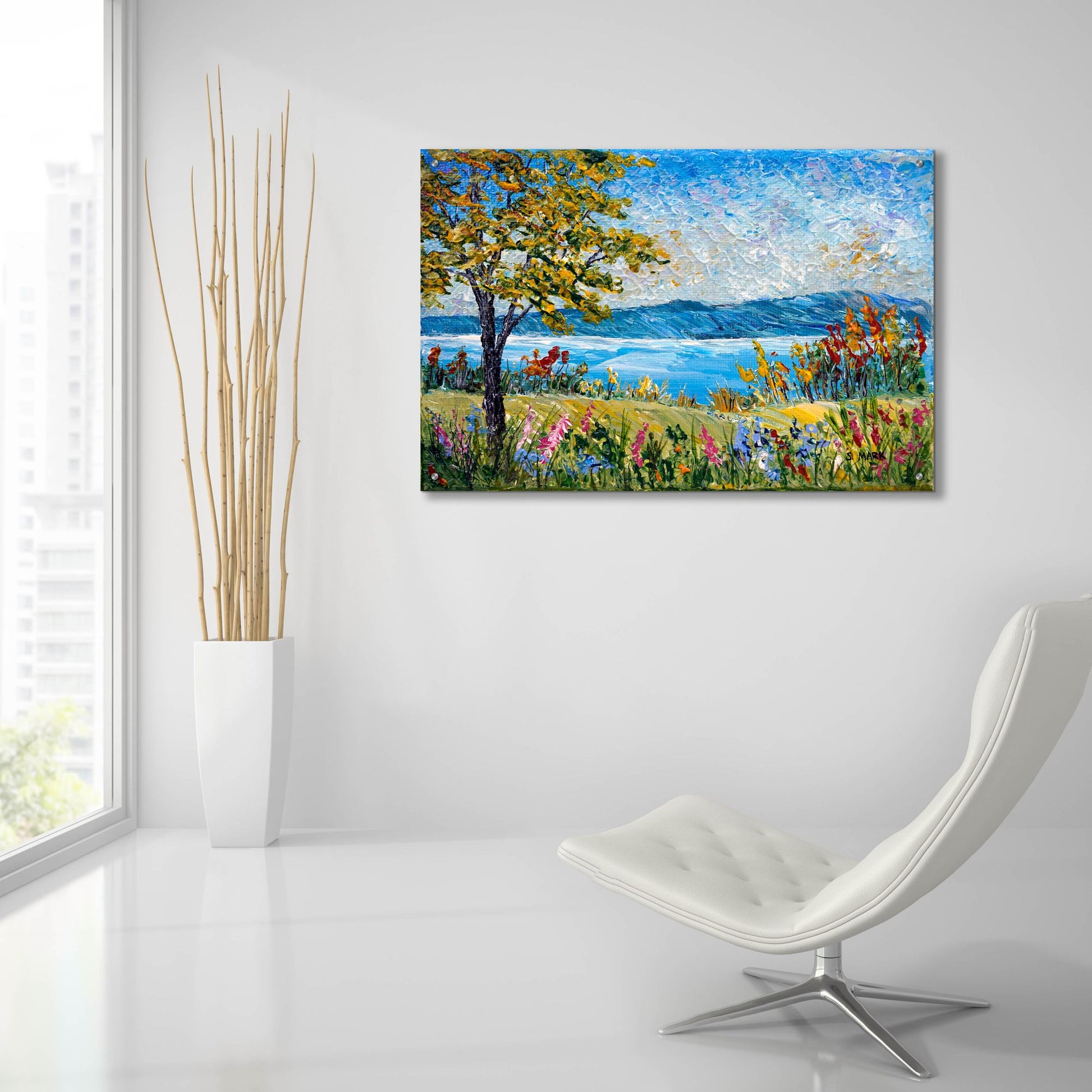 Epic Art 'River' by Sharon Mark, Acrylic Glass Wall Art,36x24