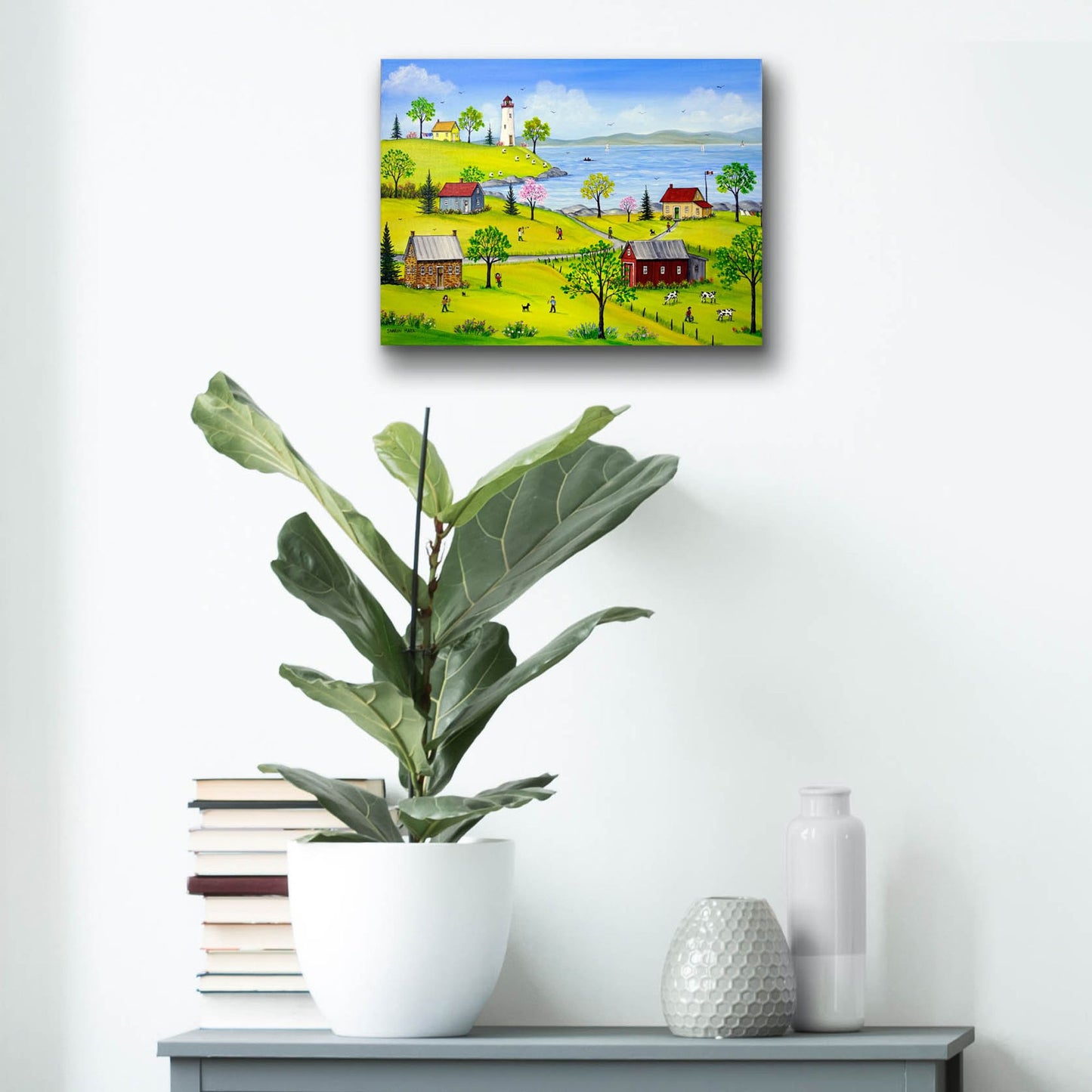 Epic Art 'Summer Playtime' by Sharon Mark, Acrylic Glass Wall Art,16x12