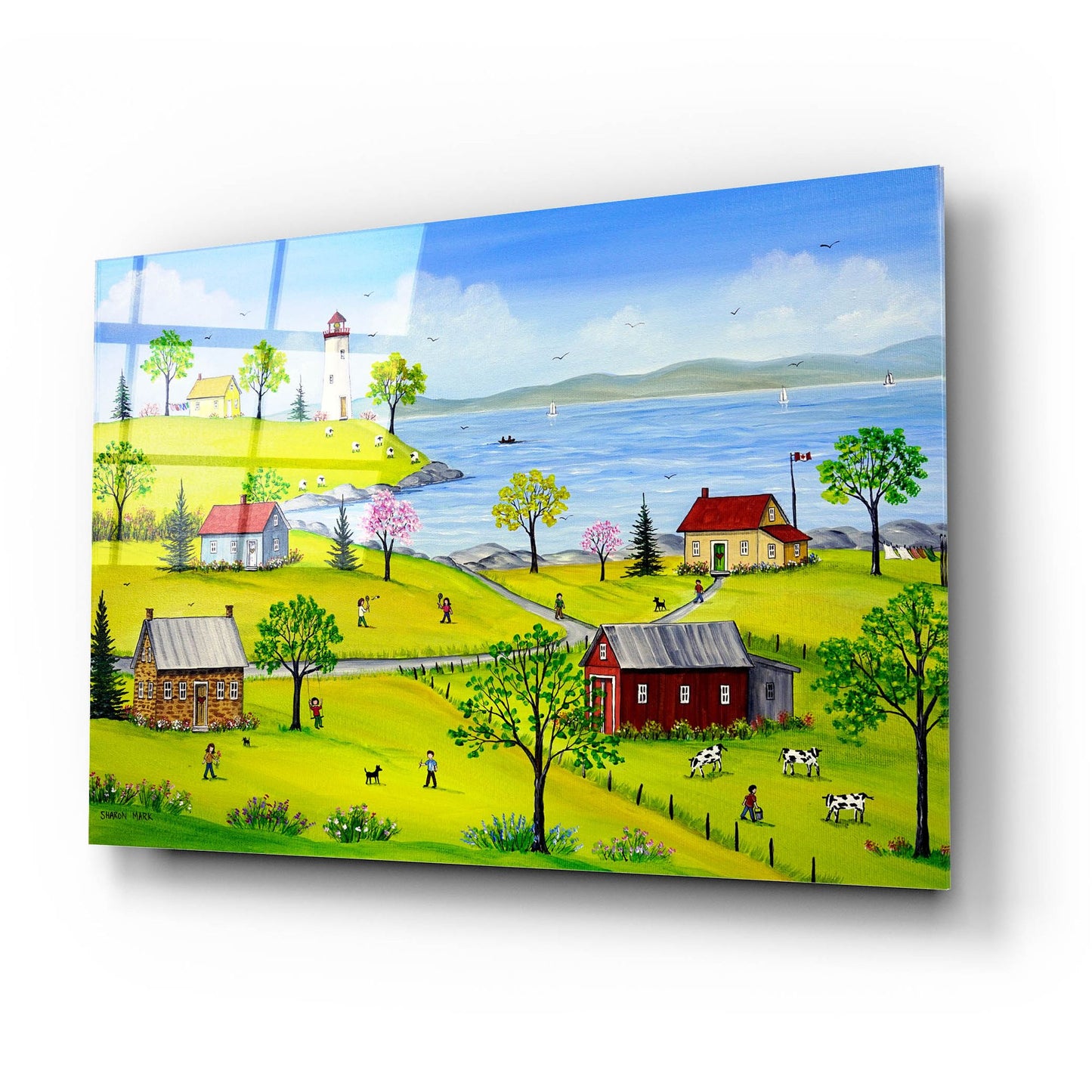 Epic Art 'Summer Playtime' by Sharon Mark, Acrylic Glass Wall Art,24x16