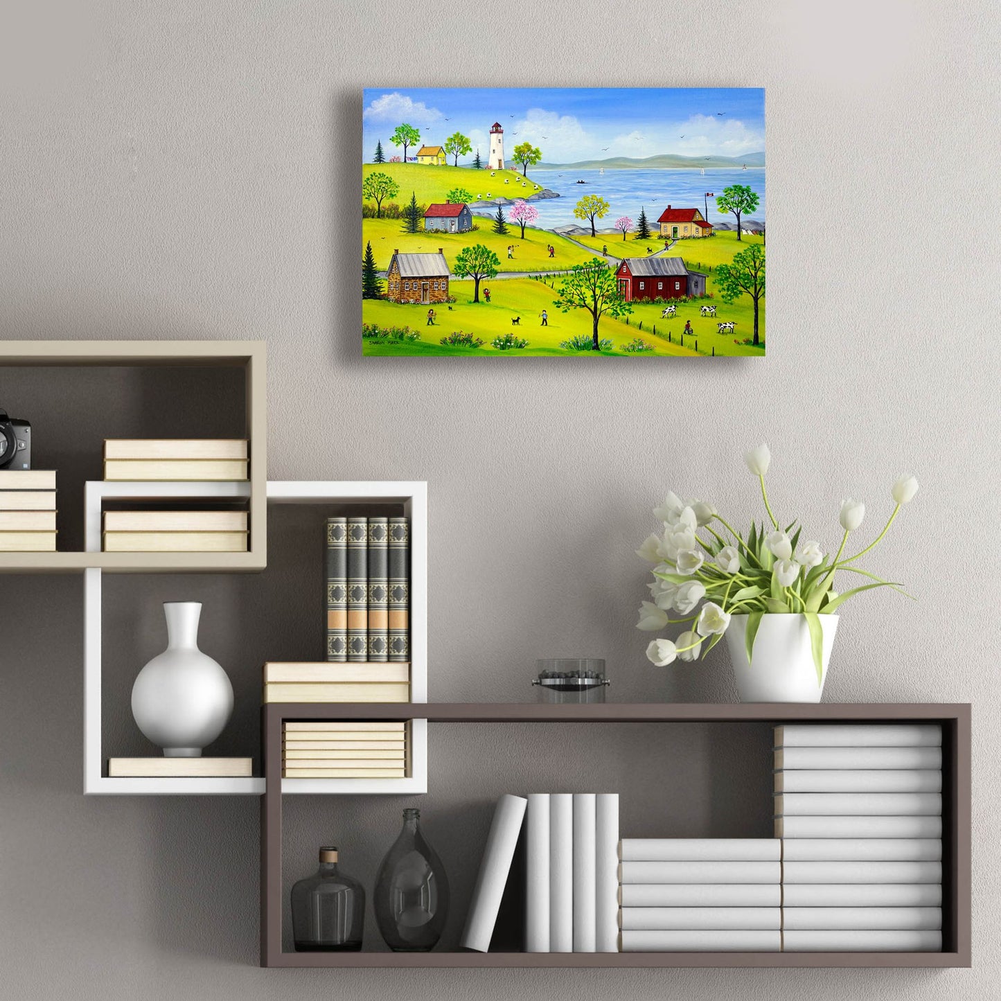 Epic Art 'Summer Playtime' by Sharon Mark, Acrylic Glass Wall Art,24x16