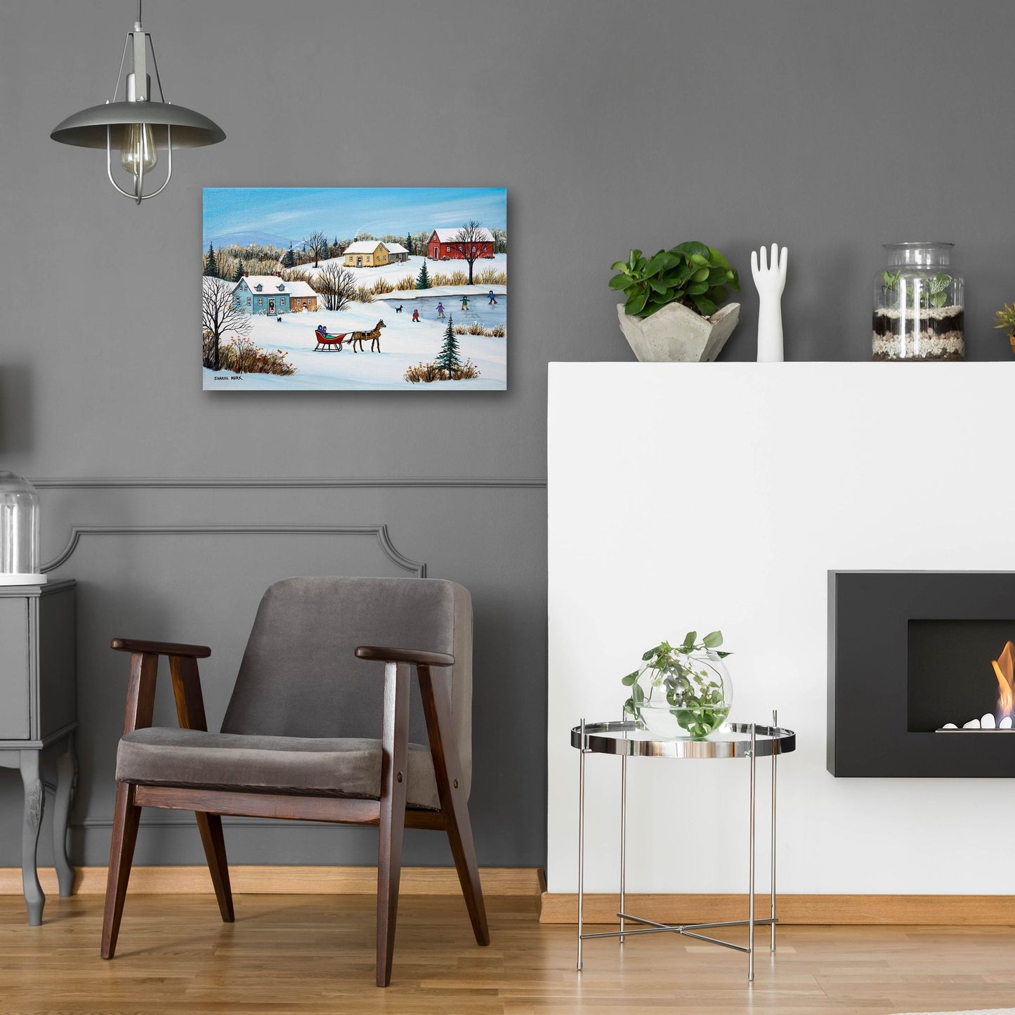 Epic Art 'Time for a Sleigh Ride' by Sharon Mark, Acrylic Glass Wall Art,24x16