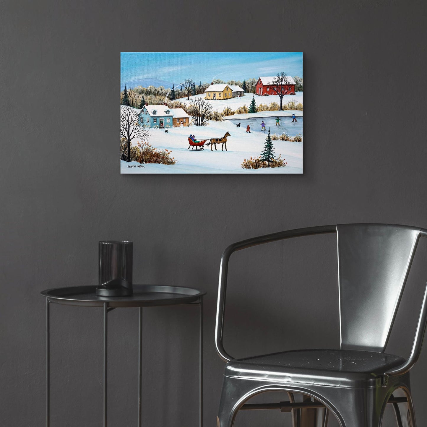 Epic Art 'Time for a Sleigh Ride' by Sharon Mark, Acrylic Glass Wall Art,24x16