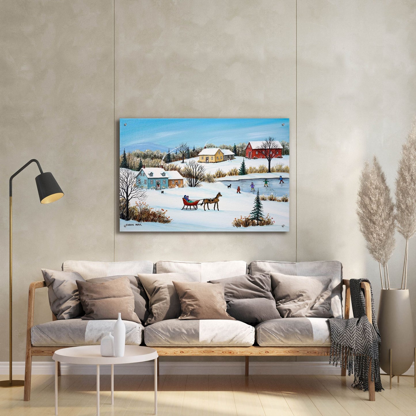 Epic Art 'Time for a Sleigh Ride' by Sharon Mark, Acrylic Glass Wall Art,36x24