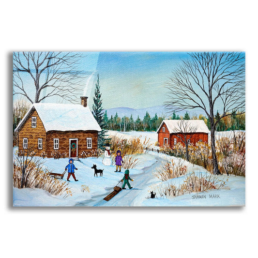 Epic Art 'Winter Path' by Sharon Mark, Acrylic Glass Wall Art