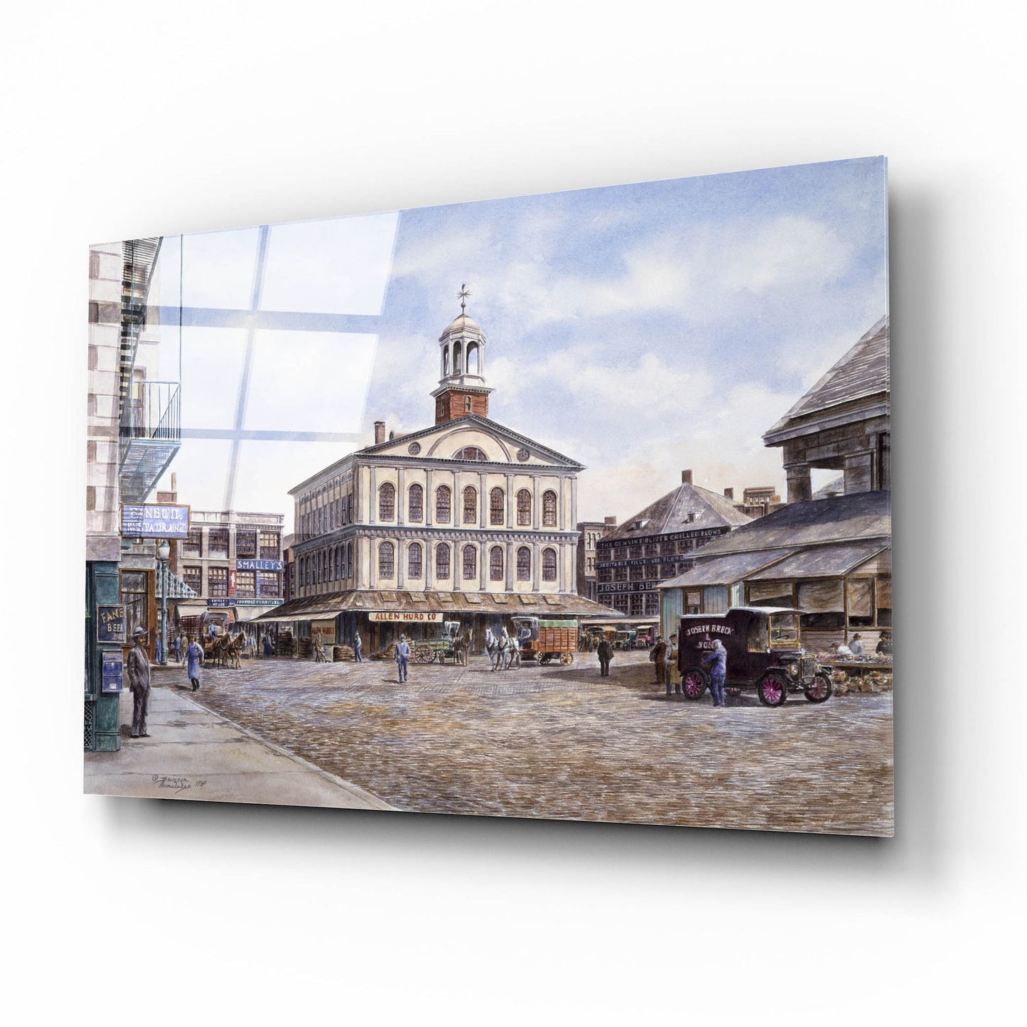 Epic Art 'Faneuil Hall, Ca. 1915' by Stanton Manolakas, Acrylic Glass Wall Art,16x12