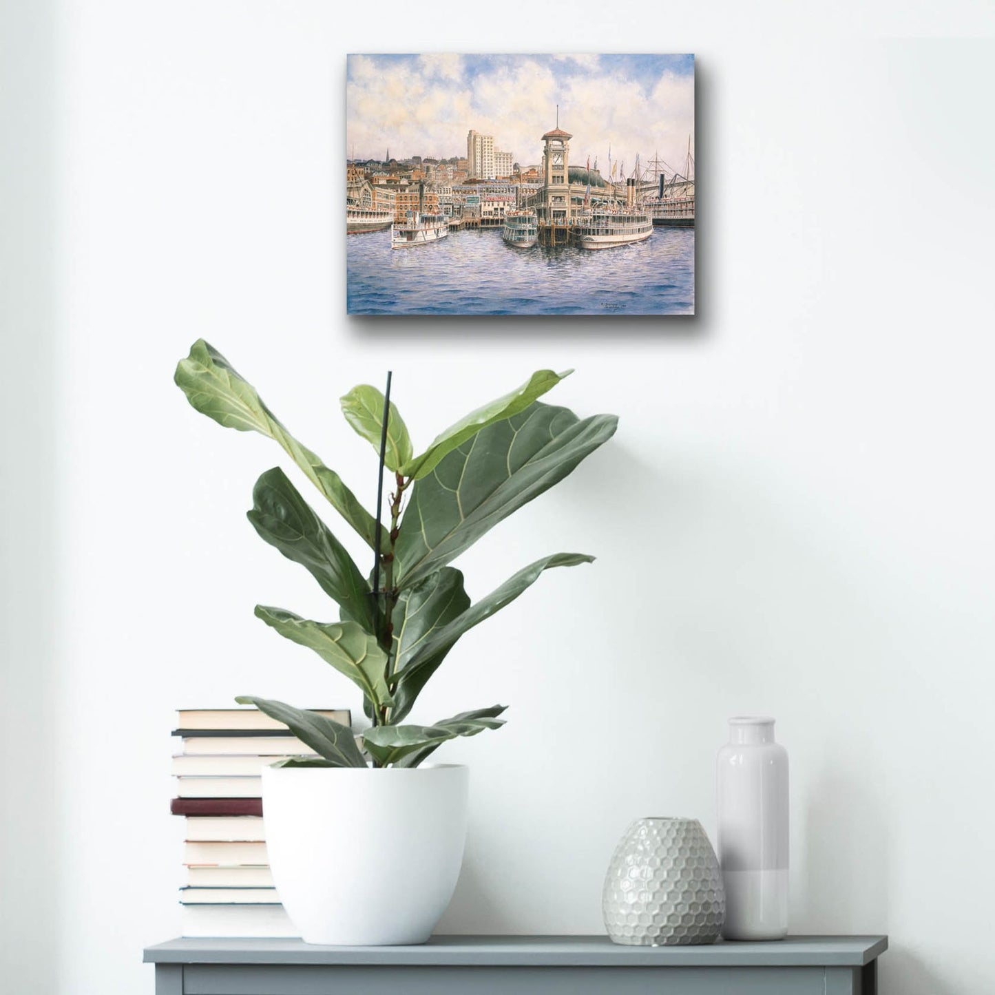 Epic Art 'Coleman Docks, Ca. 1911' by Stanton Manolakas, Acrylic Glass Wall Art,16x12