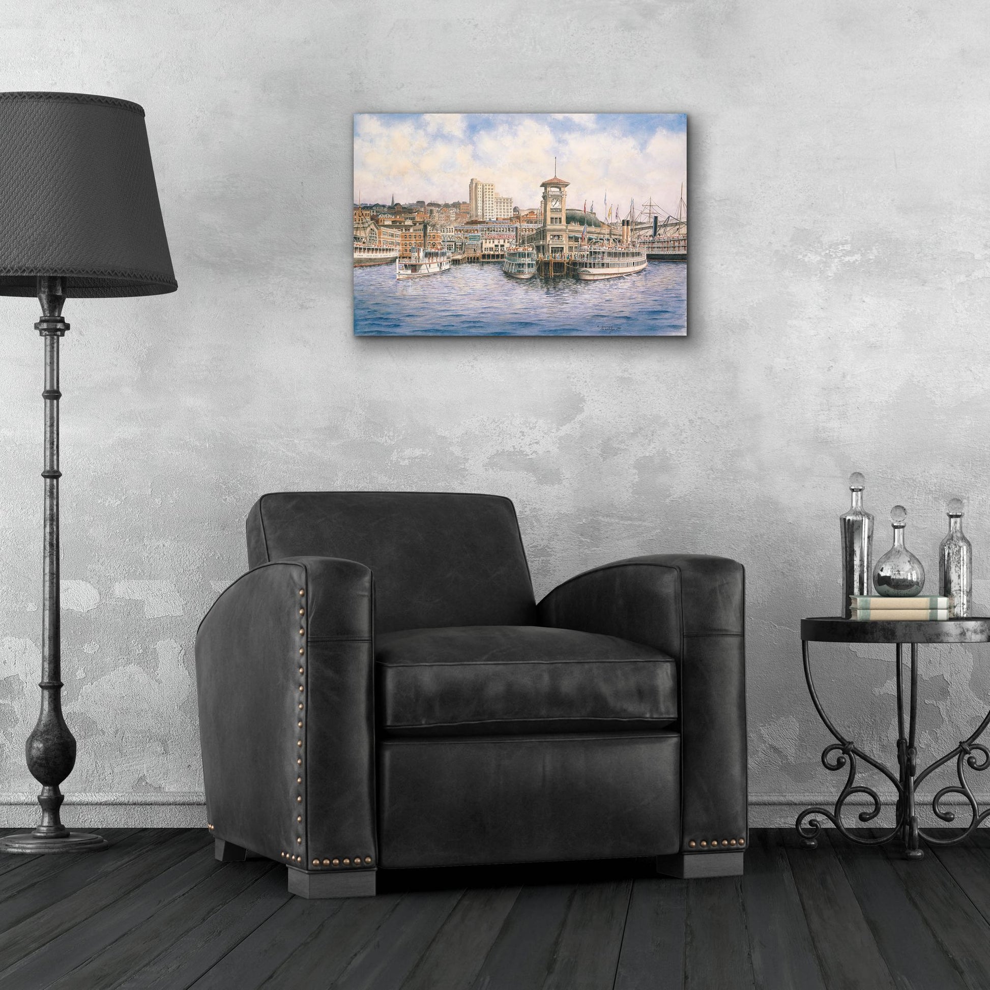 Epic Art 'Coleman Docks, Ca. 1911' by Stanton Manolakas, Acrylic Glass Wall Art,24x16