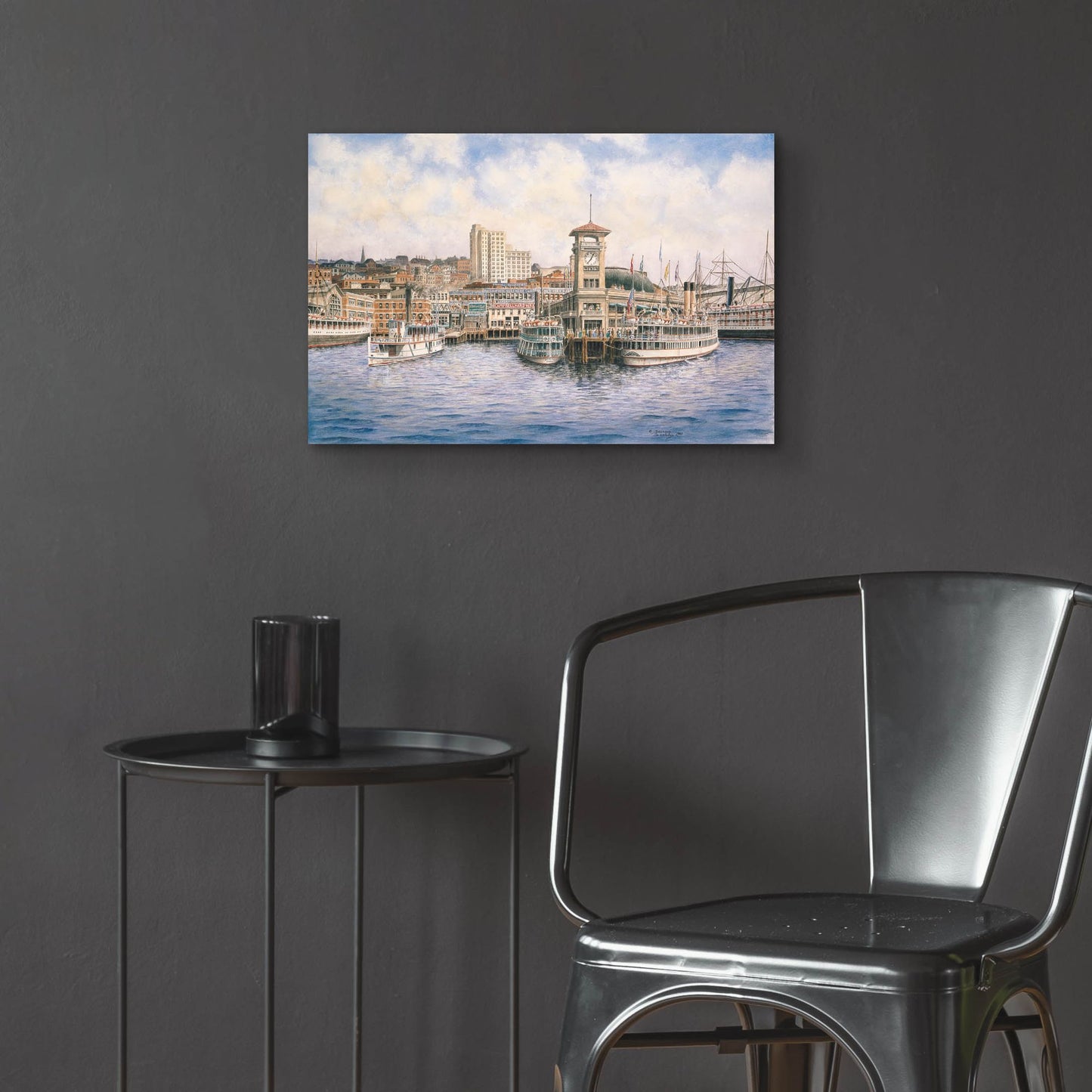 Epic Art 'Coleman Docks, Ca. 1911' by Stanton Manolakas, Acrylic Glass Wall Art,24x16