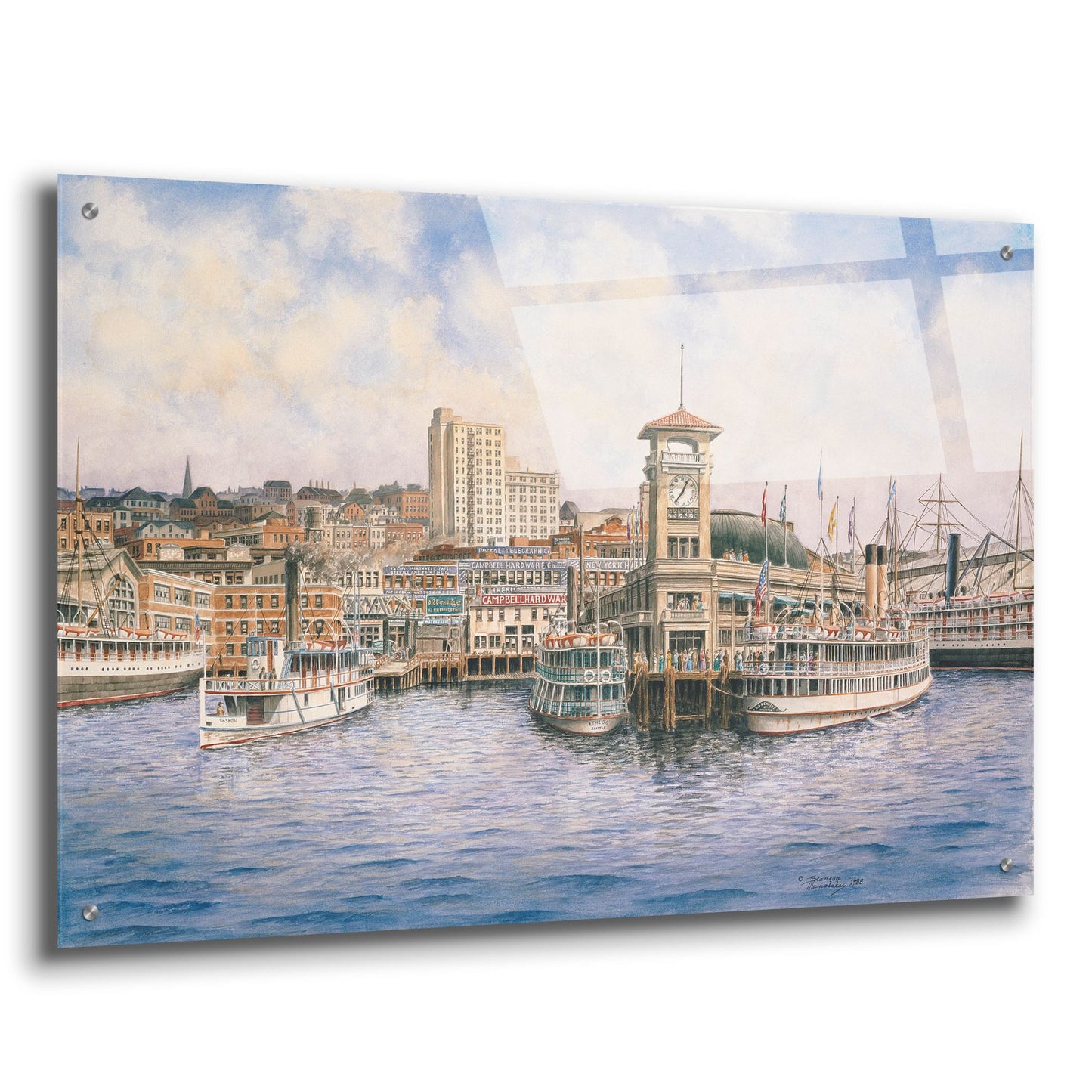 Epic Art 'Coleman Docks, Ca. 1911' by Stanton Manolakas, Acrylic Glass Wall Art,36x24