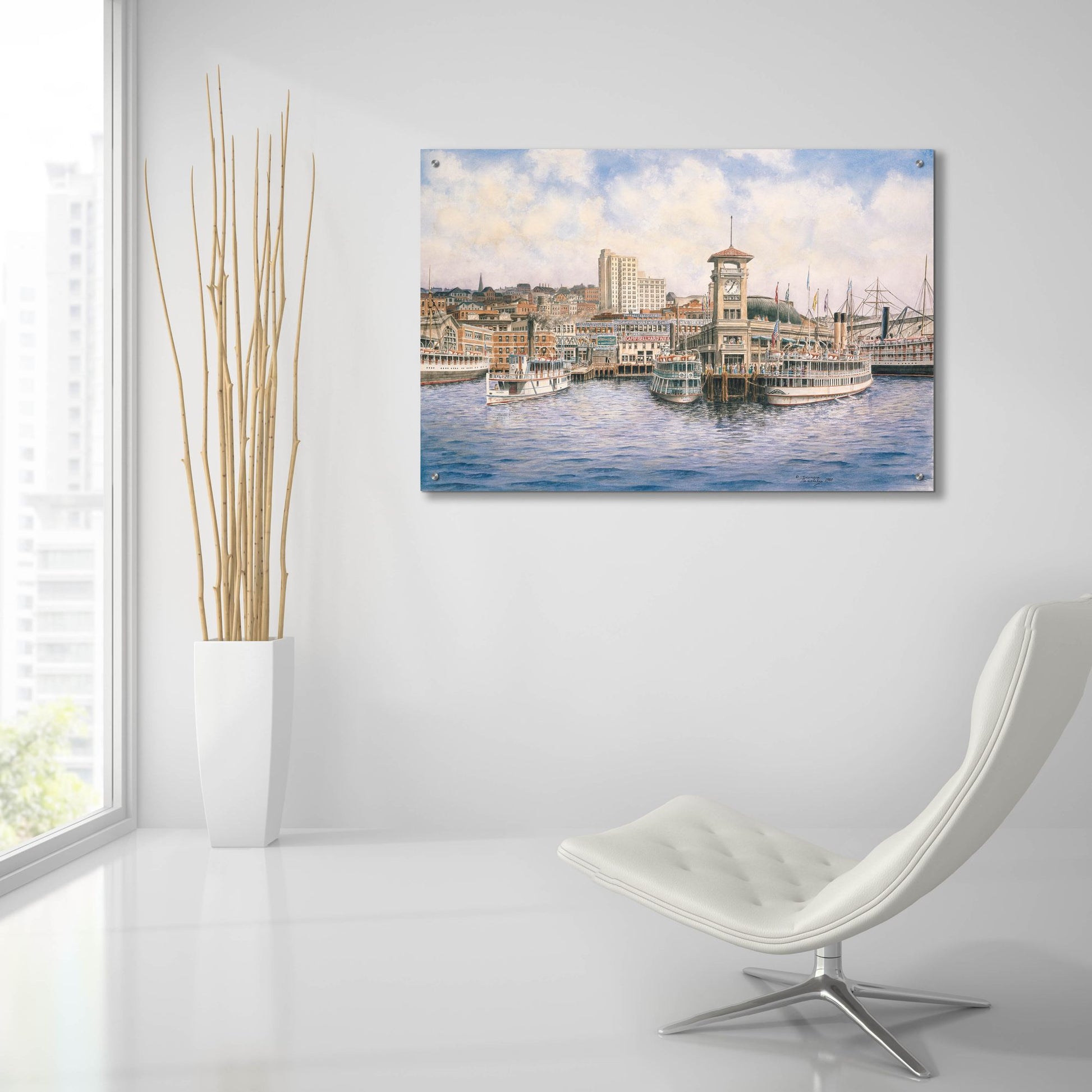 Epic Art 'Coleman Docks, Ca. 1911' by Stanton Manolakas, Acrylic Glass Wall Art,36x24