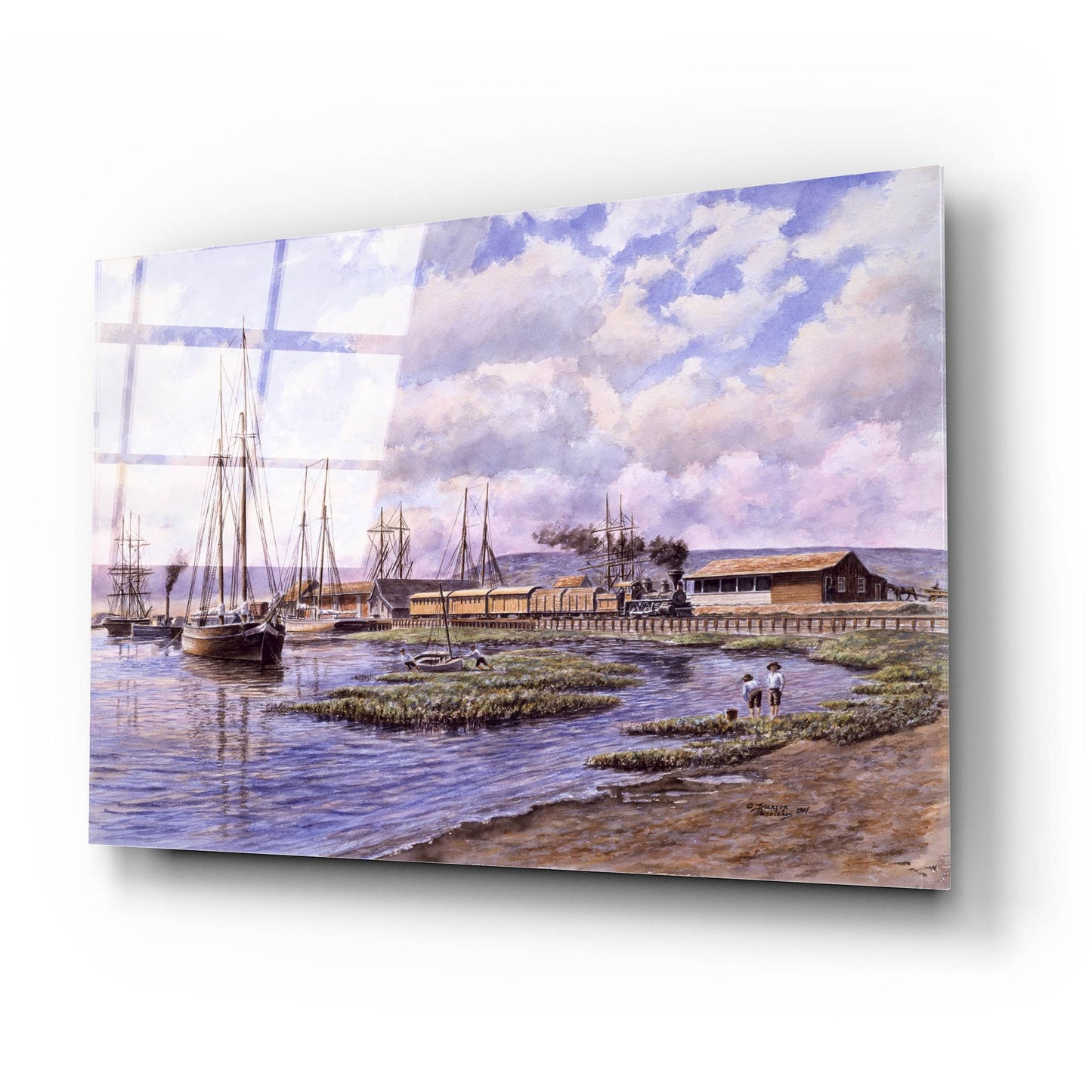 Epic Art 'Banning Wharf, Ca. 1880' by Stanton Manolakas, Acrylic Glass Wall Art,24x16