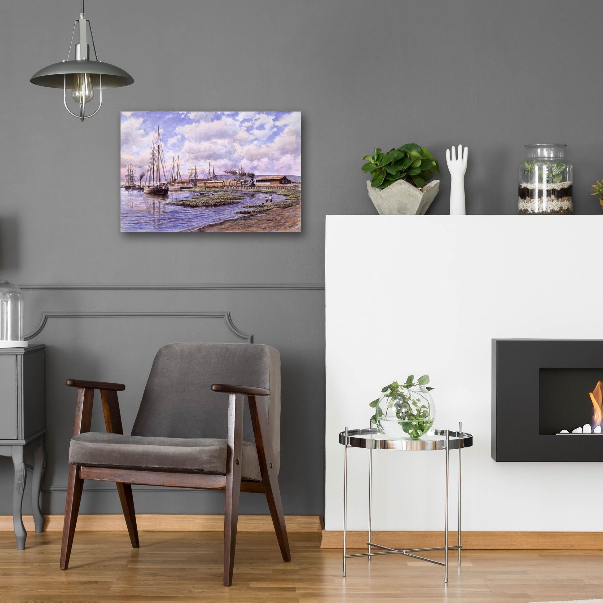 Epic Art 'Banning Wharf, Ca. 1880' by Stanton Manolakas, Acrylic Glass Wall Art,24x16