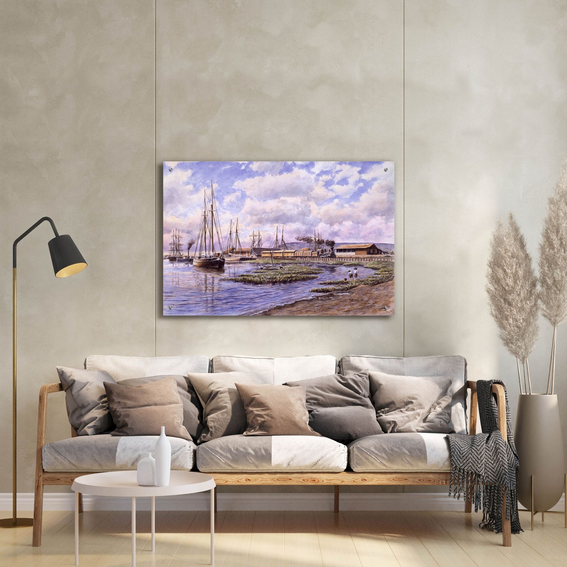 Epic Art 'Banning Wharf, Ca. 1880' by Stanton Manolakas, Acrylic Glass Wall Art,36x24