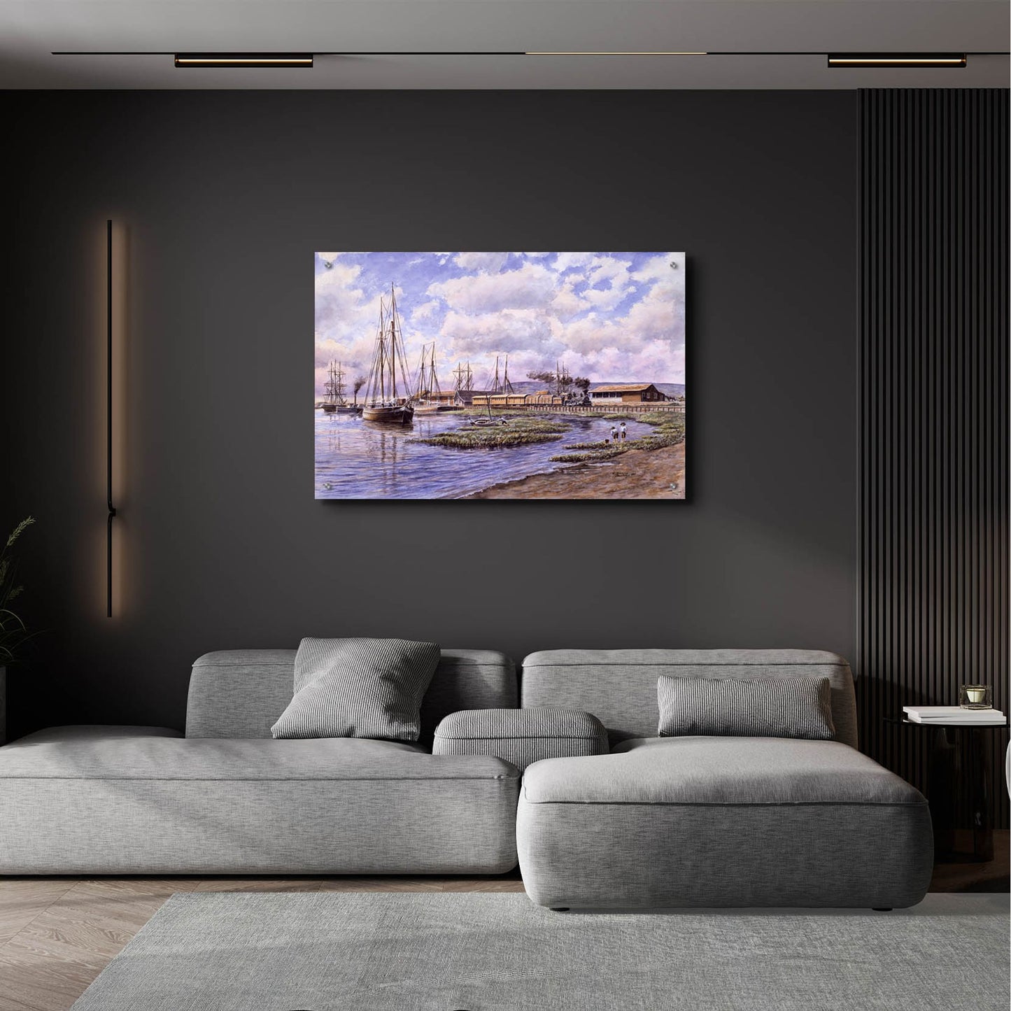 Epic Art 'Banning Wharf, Ca. 1880' by Stanton Manolakas, Acrylic Glass Wall Art,36x24