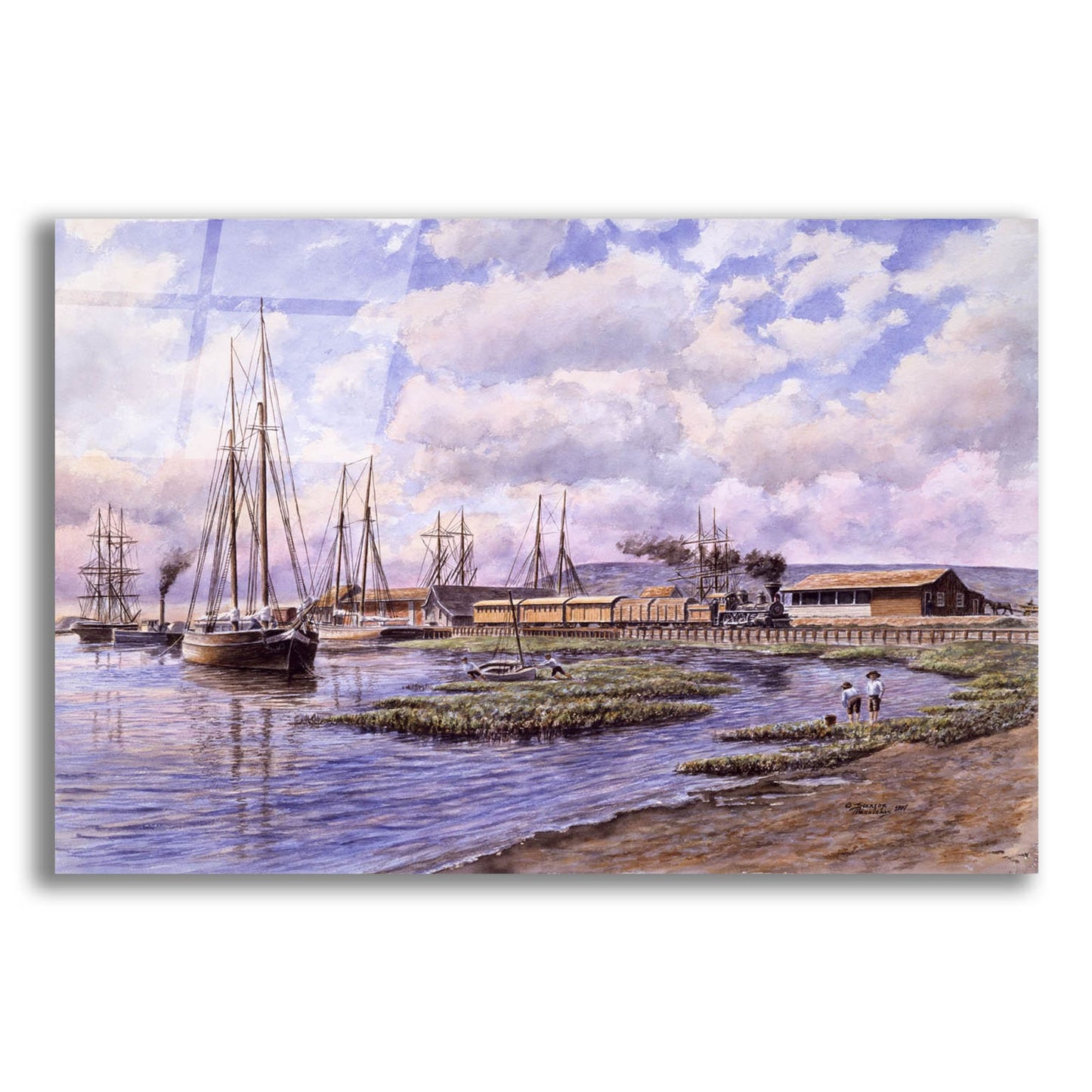 Epic Art 'Banning Wharf, Ca. 1880' by Stanton Manolakas, Acrylic Glass Wall Art