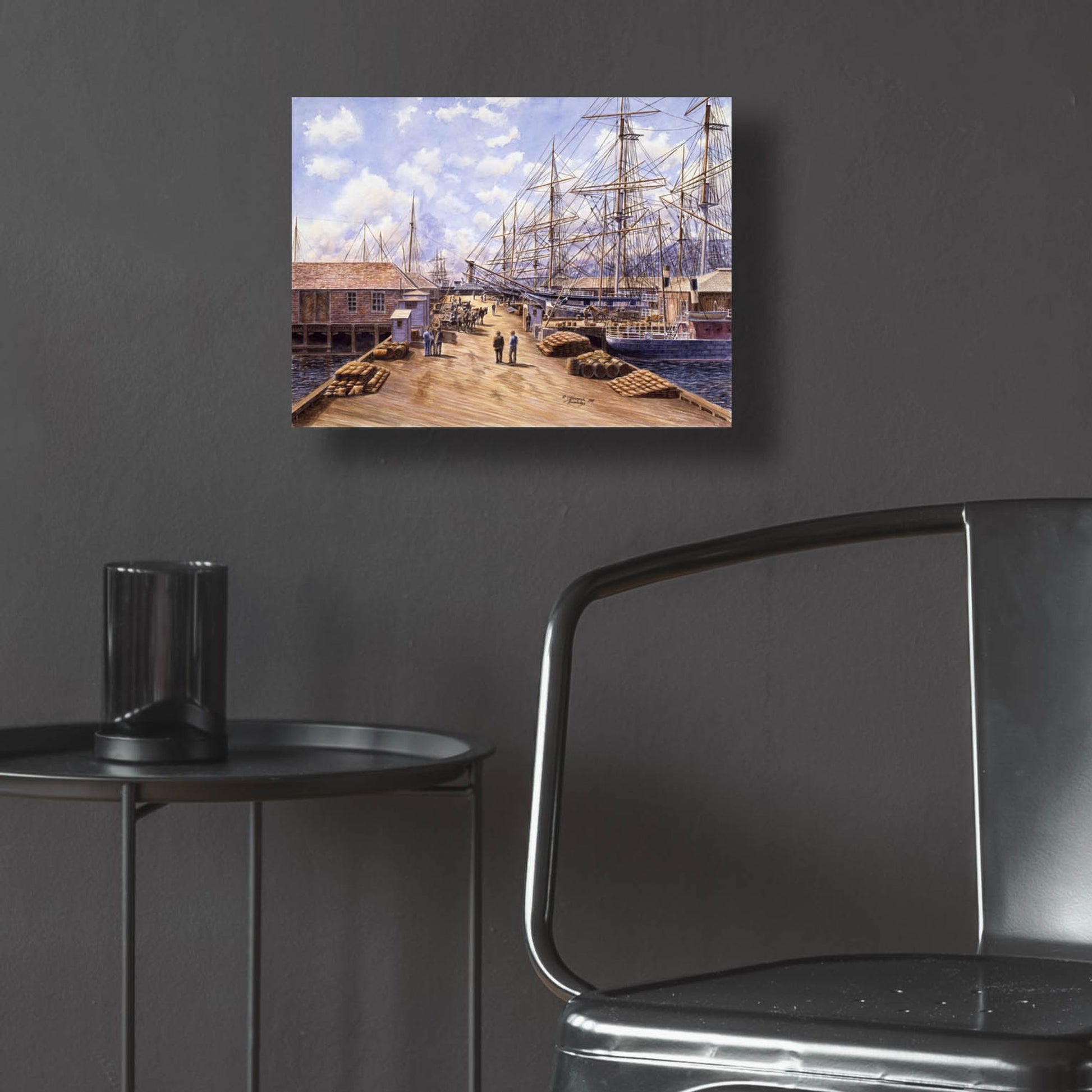 Epic Art 'Wellington Wharf, Well. N.2, Ca 1898' by Stanton Manolakas, Acrylic Glass Wall Art,16x12