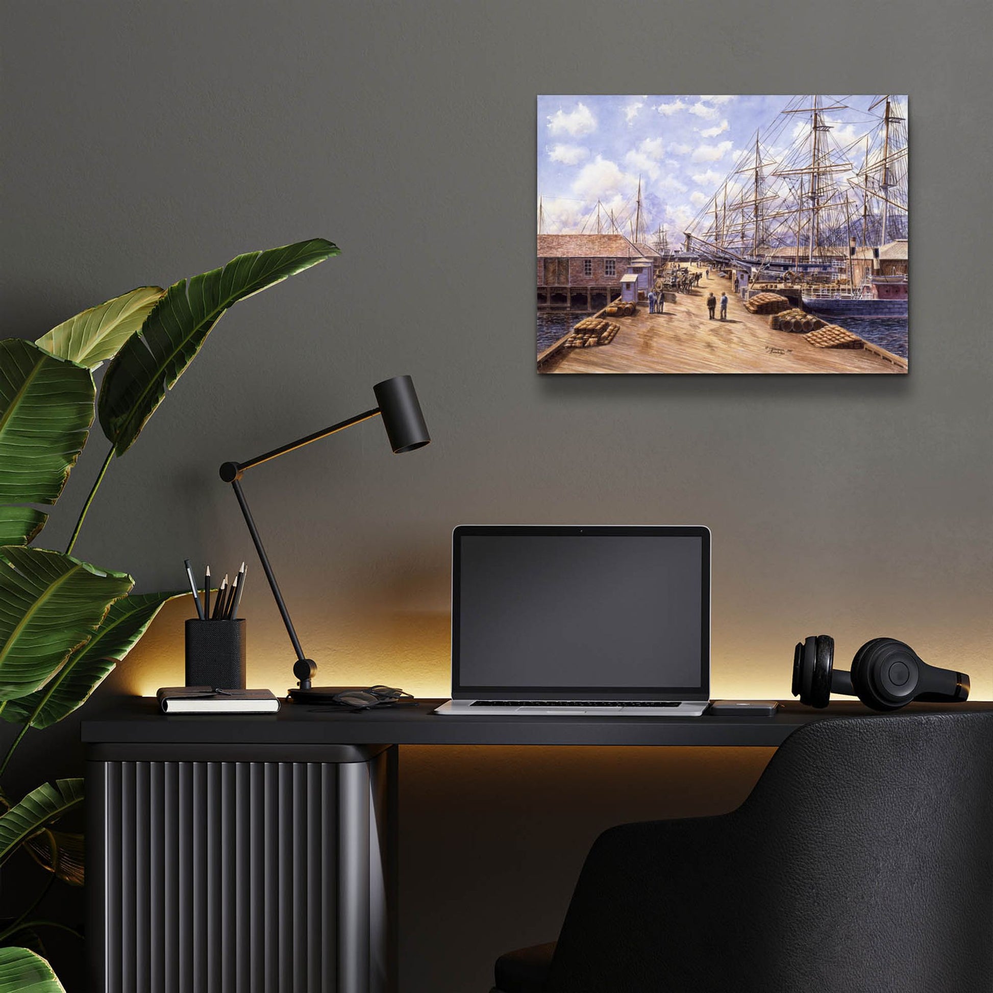 Epic Art 'Wellington Wharf, Well. N.2, Ca 1898' by Stanton Manolakas, Acrylic Glass Wall Art,16x12