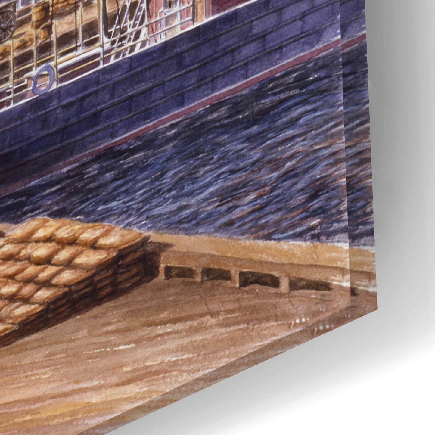 Epic Art 'Wellington Wharf, Well. N.2, Ca 1898' by Stanton Manolakas, Acrylic Glass Wall Art,24x16