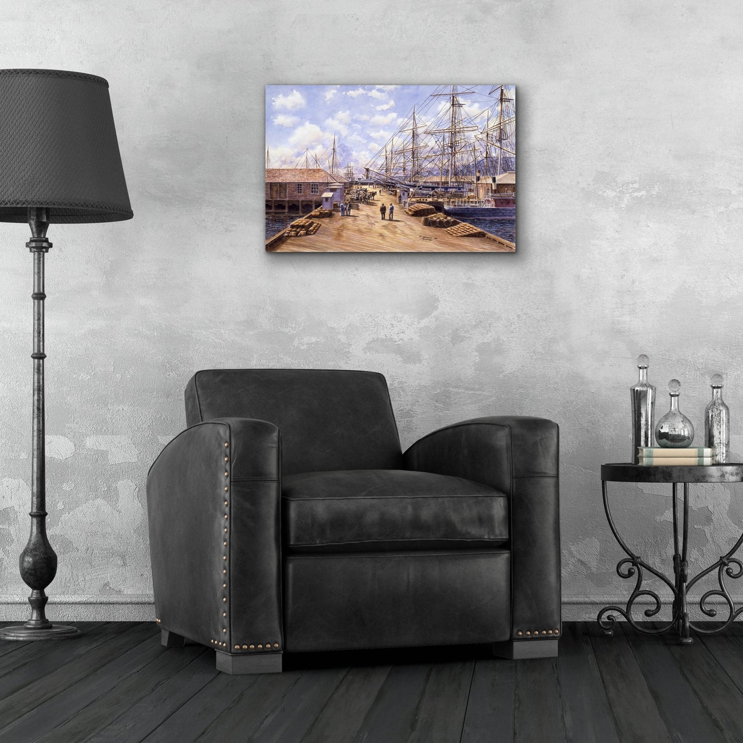 Epic Art 'Wellington Wharf, Well. N.2, Ca 1898' by Stanton Manolakas, Acrylic Glass Wall Art,24x16