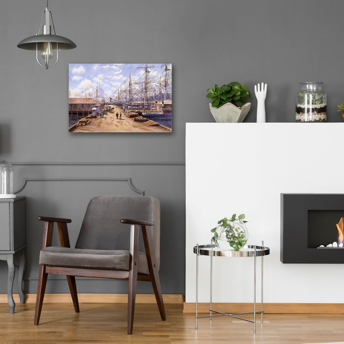 Epic Art 'Wellington Wharf, Well. N.2, Ca 1898' by Stanton Manolakas, Acrylic Glass Wall Art,24x16
