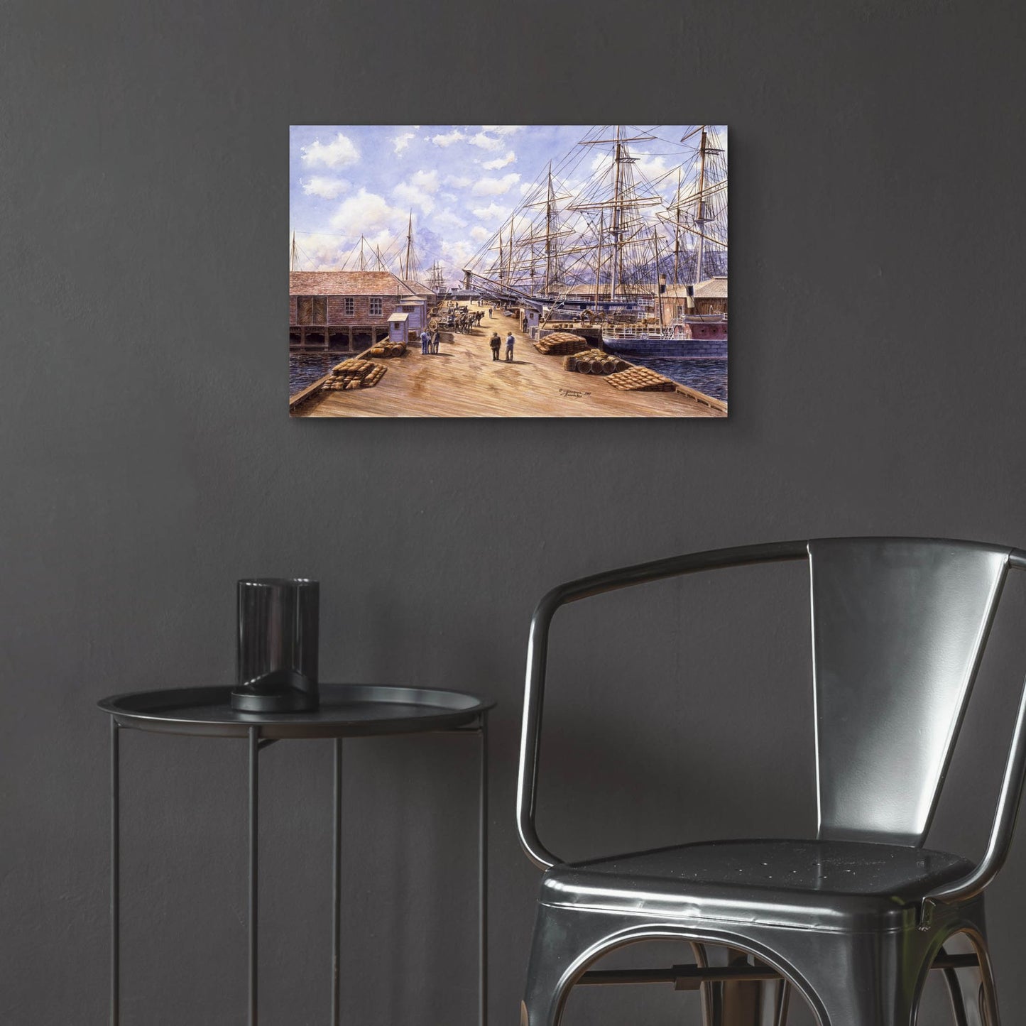 Epic Art 'Wellington Wharf, Well. N.2, Ca 1898' by Stanton Manolakas, Acrylic Glass Wall Art,24x16
