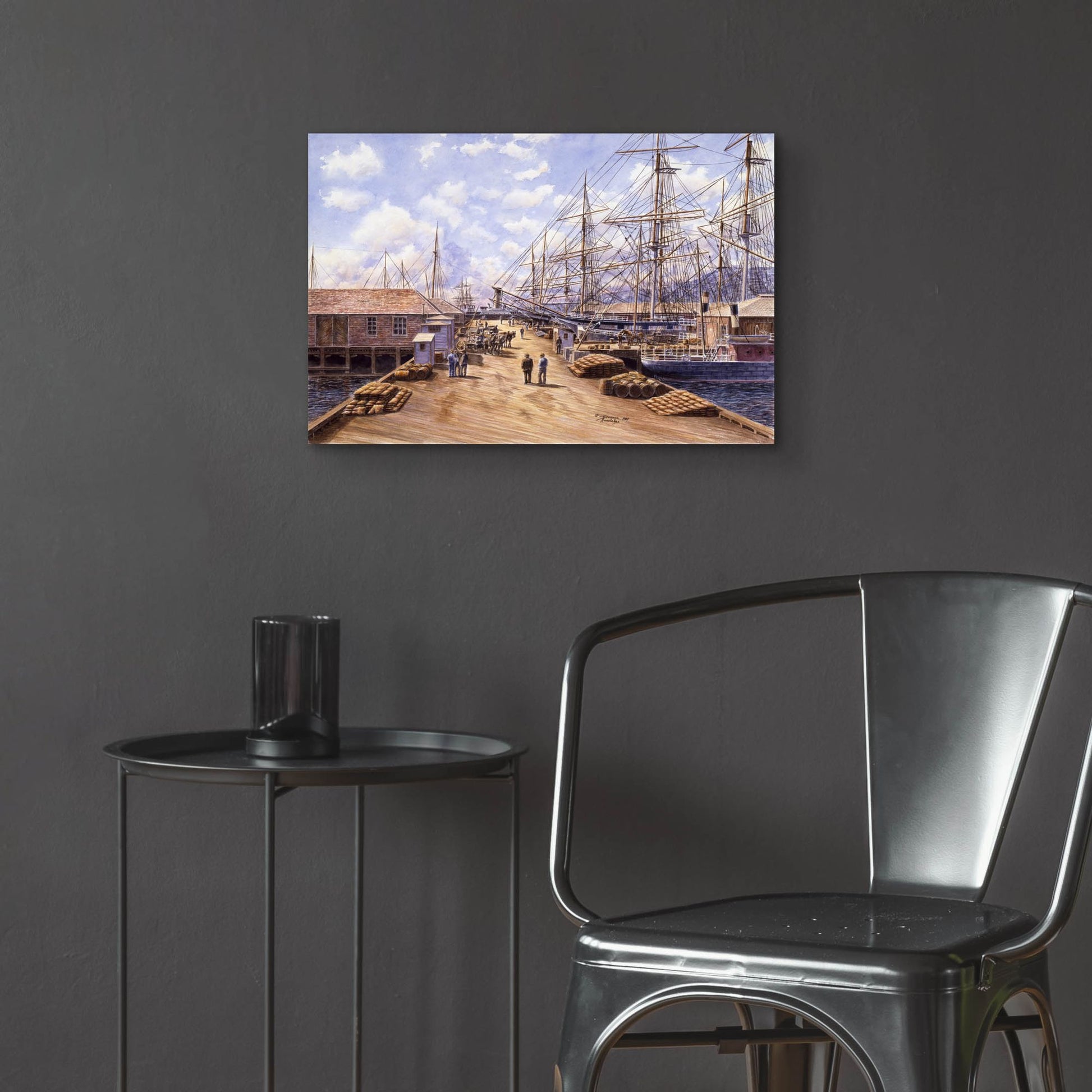 Epic Art 'Wellington Wharf, Well. N.2, Ca 1898' by Stanton Manolakas, Acrylic Glass Wall Art,24x16