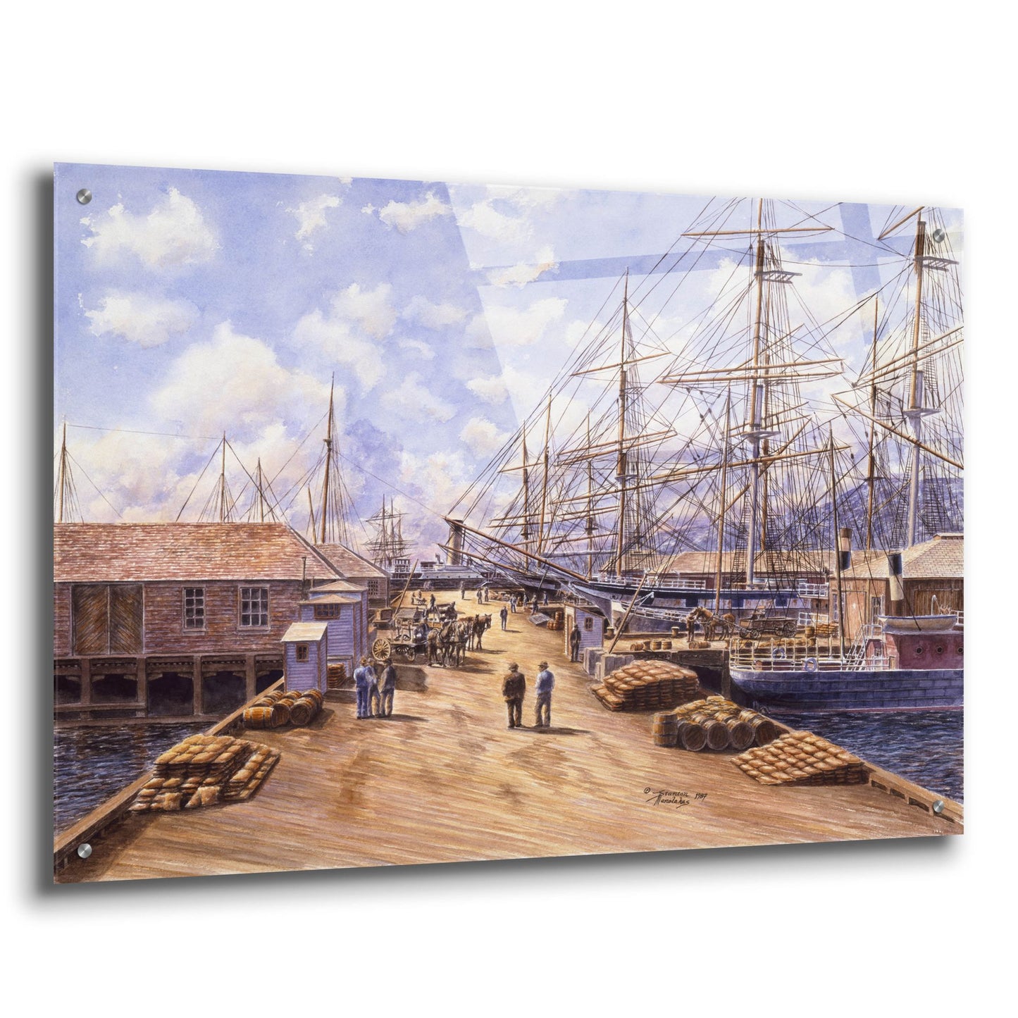 Epic Art 'Wellington Wharf, Well. N.2, Ca 1898' by Stanton Manolakas, Acrylic Glass Wall Art,36x24